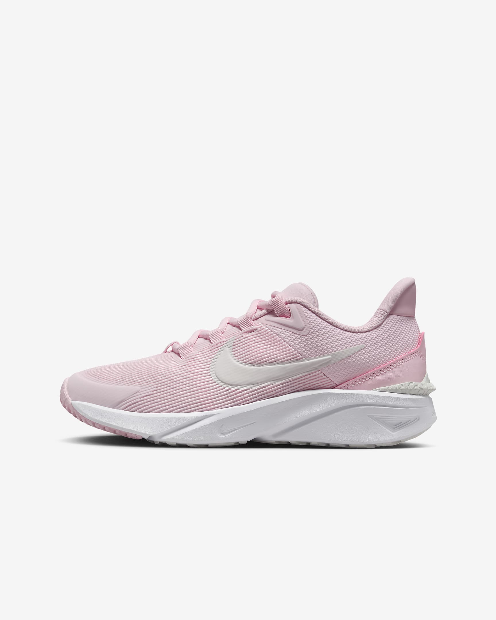 Nike Star Runner 4 耐克摘星号大童公路跑步鞋 - 泡沫粉/白色/山峰白