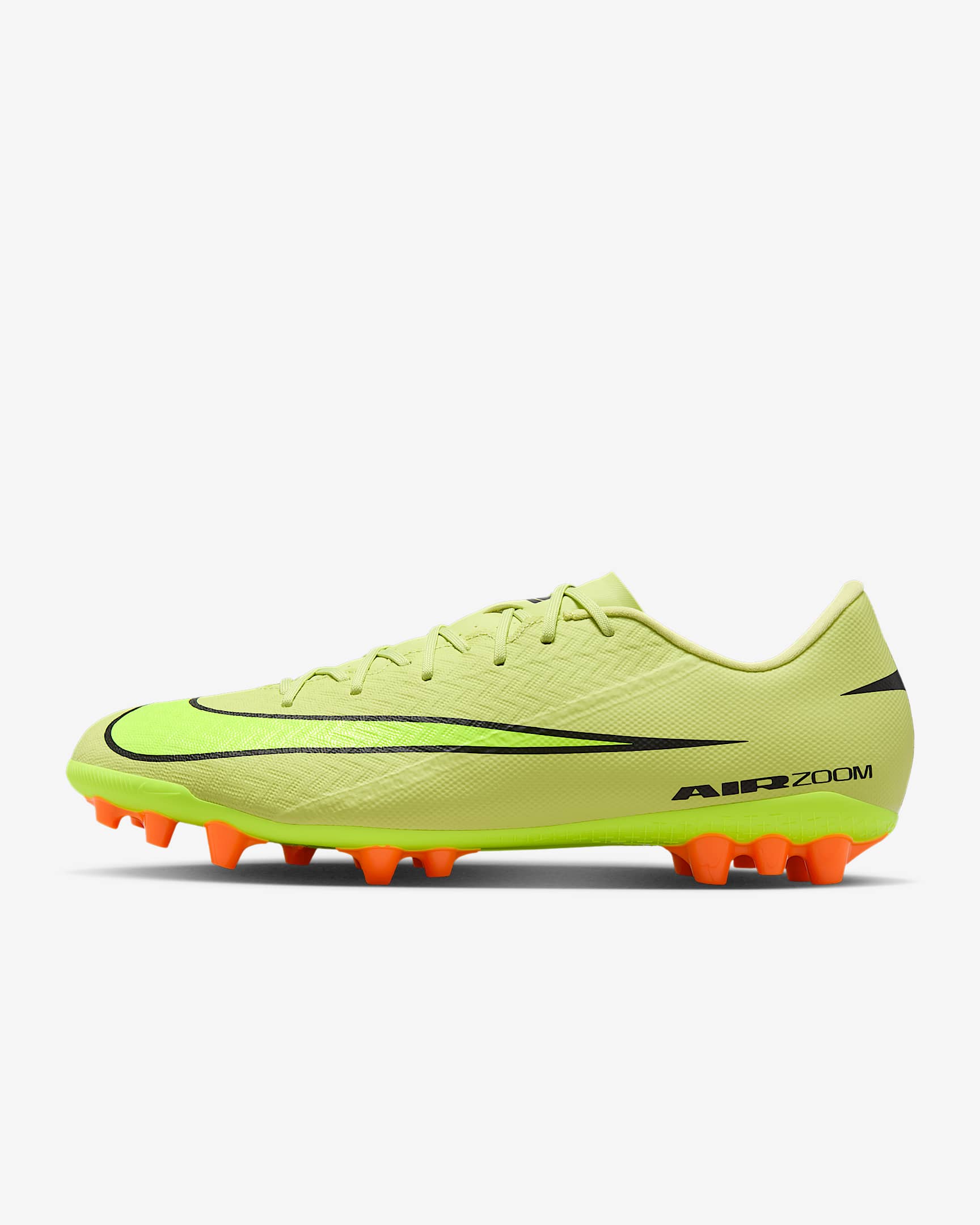 Nike Mercurial Vapor 16 Academy 耐克刺客系列 AG 人造草地低帮足球鞋 - 亮石灰色/橙红/荧光黄