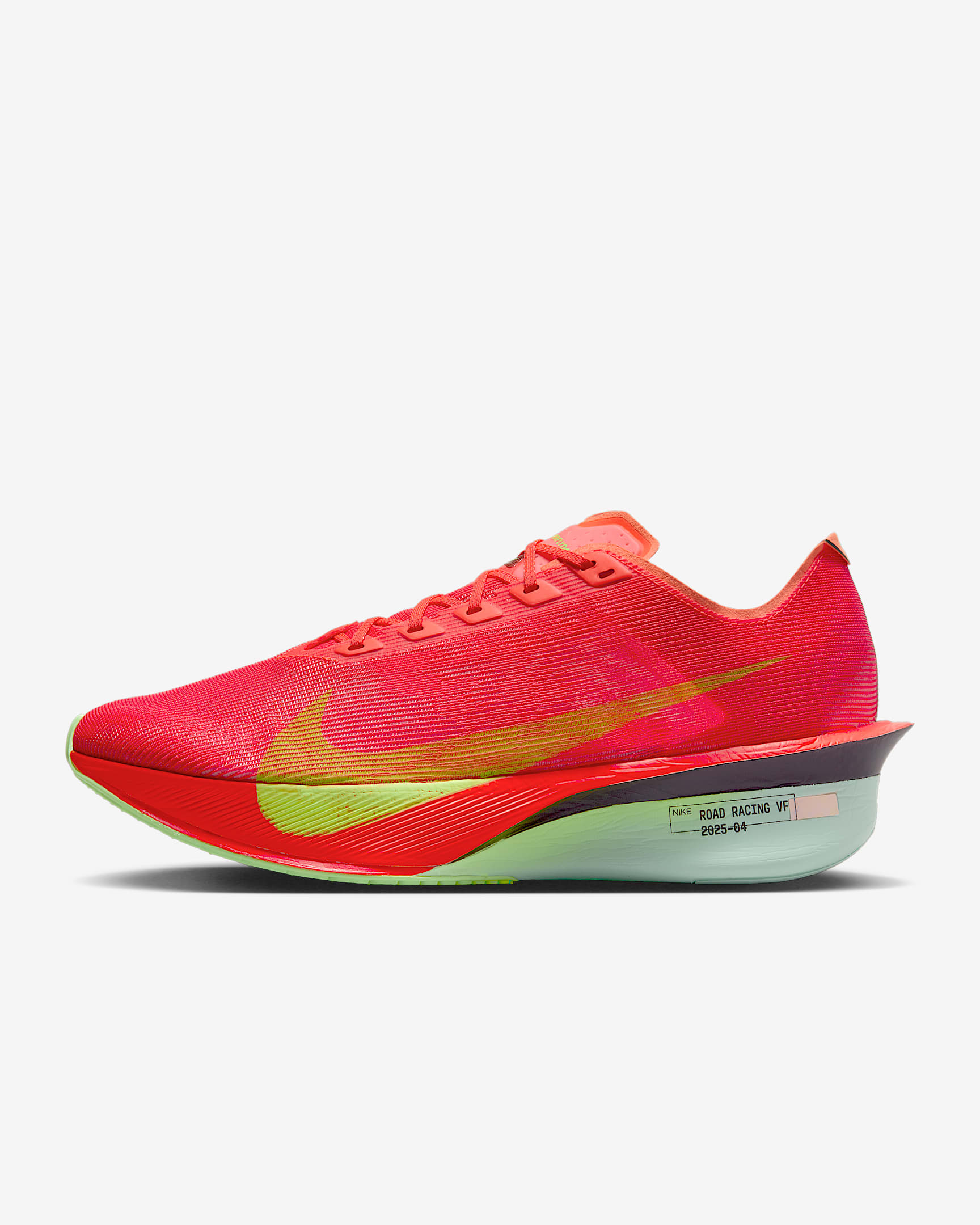 Nike Vaporfly 4 男子公路竞速跑步鞋 - 亮深红/泡沫薄荷绿/黑紫/爆炸绿黄