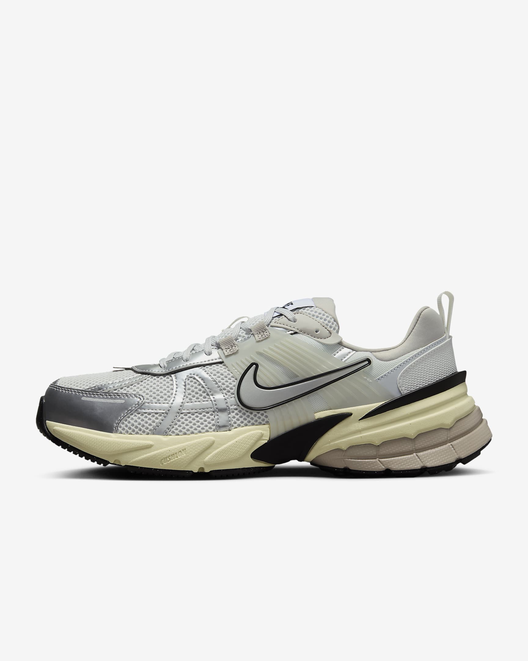 Nike V2K Run 男子复古跑鞋风运动鞋 - 山峰白/白金色/浅铁矿石灰/金属银