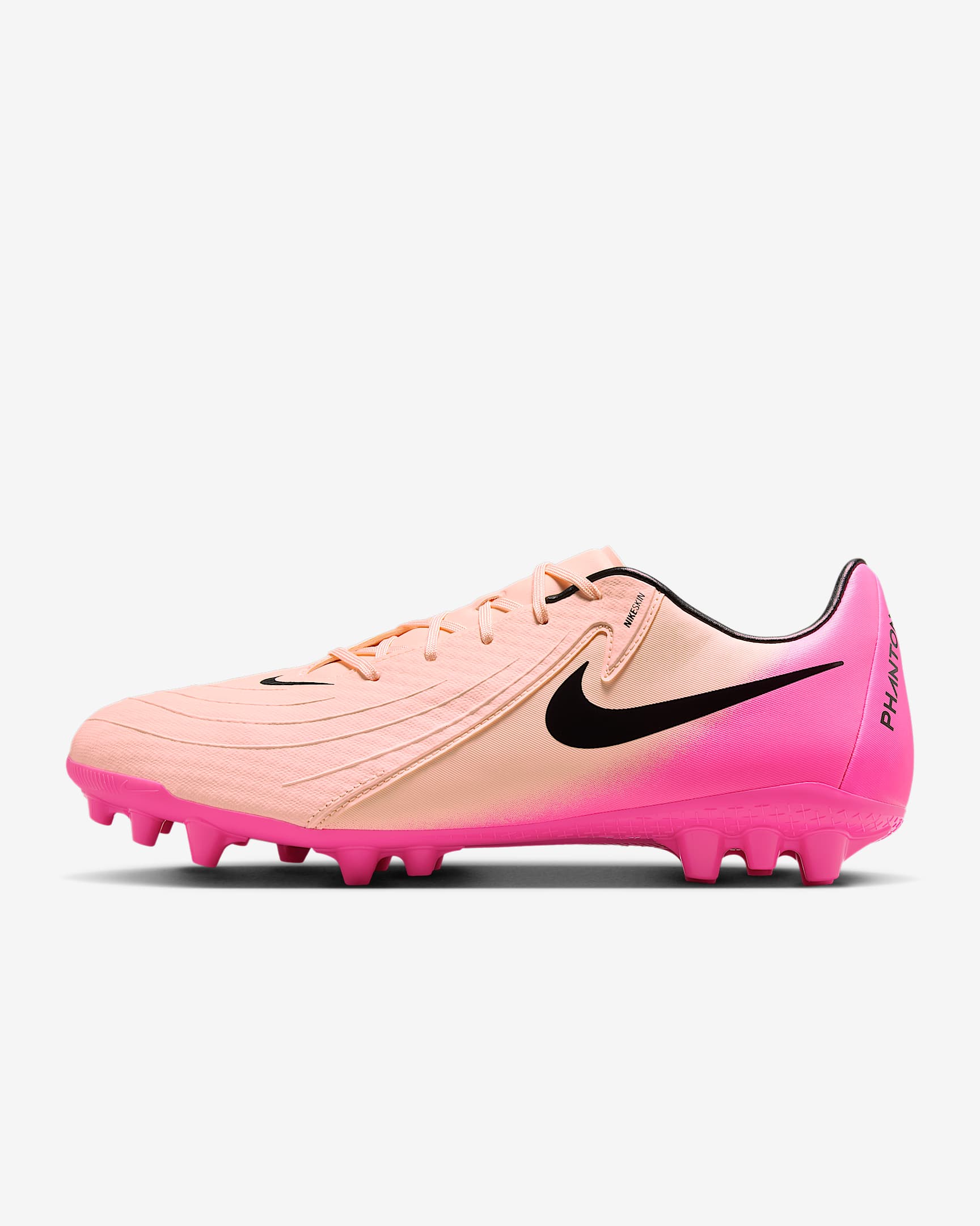 Nike Phantom GX 2 Academy 耐克暗煞系列人造草地低帮足球鞋 - 浅深红/爆炸粉/黑