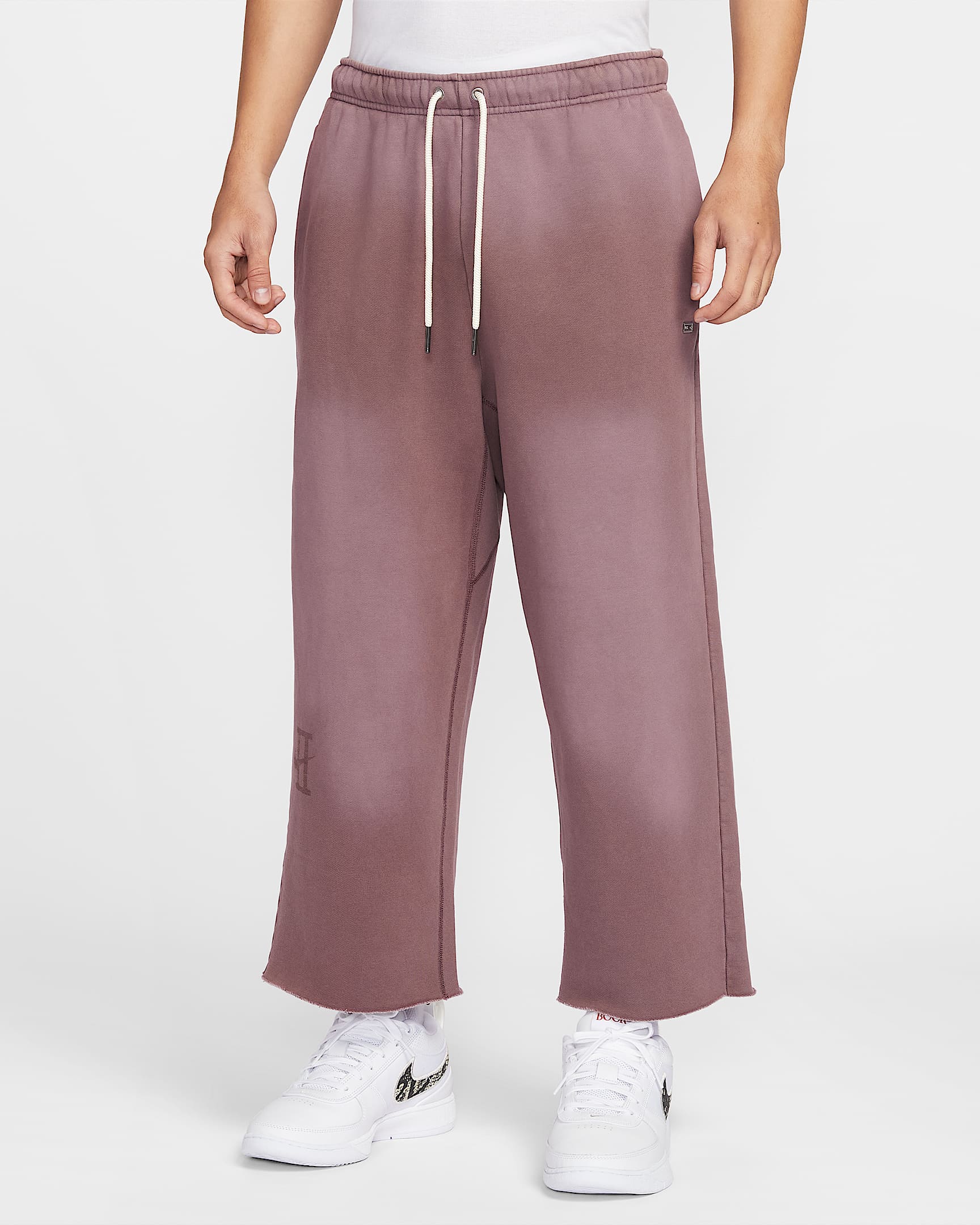 Book Standard Issue 德文布克耐克篮球小标系列男子加绒九分裤 - 图腾黑紫/图腾黑紫