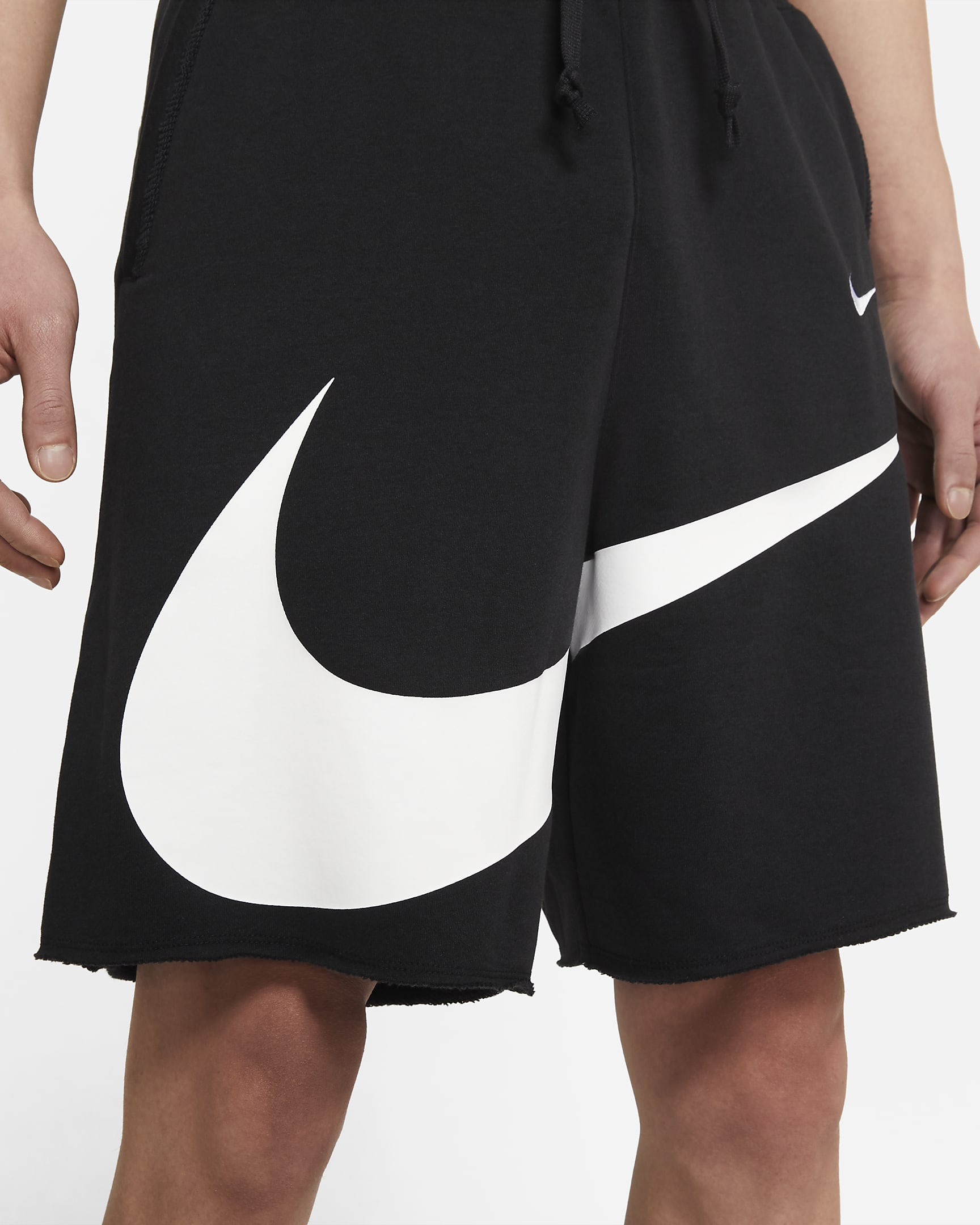 Nike Sportswear Swoosh 男子针织短裤 - 黑