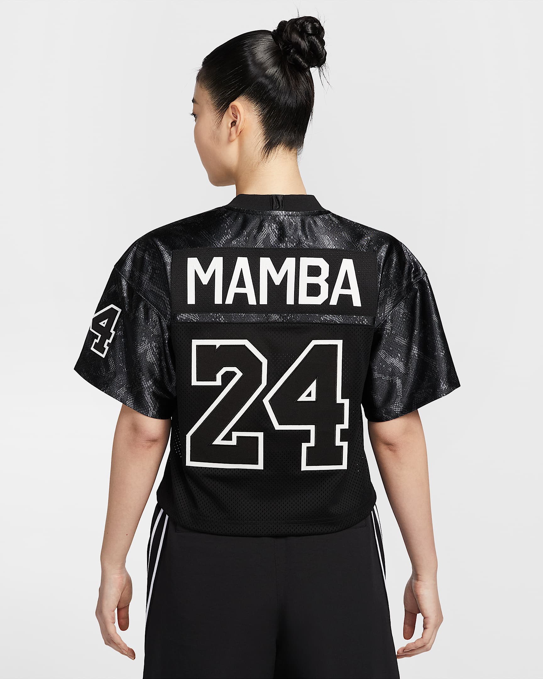 Kobe 科比女子速干美式橄榄球球衣 - 黑/白色