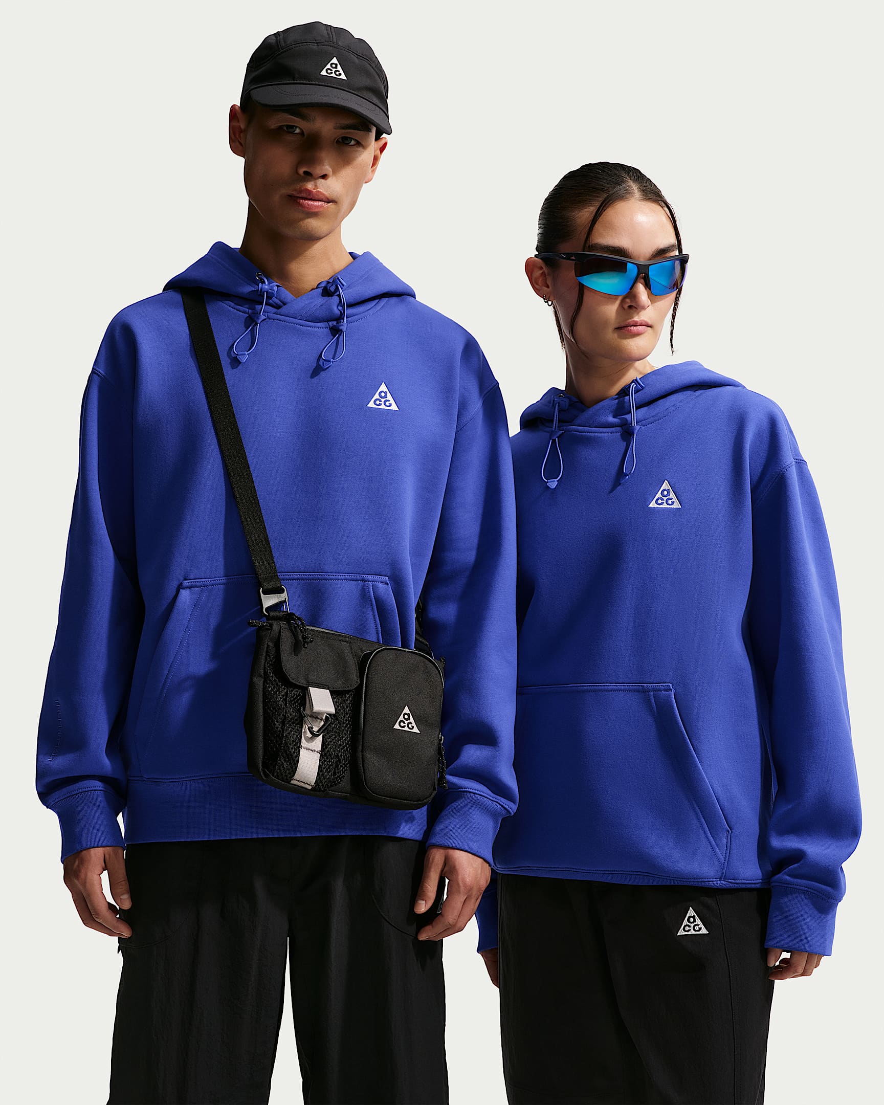 Nike ACG Therma-FIT 加绒套头连帽衫 - 青石蓝/仙人掌绿/山峰白