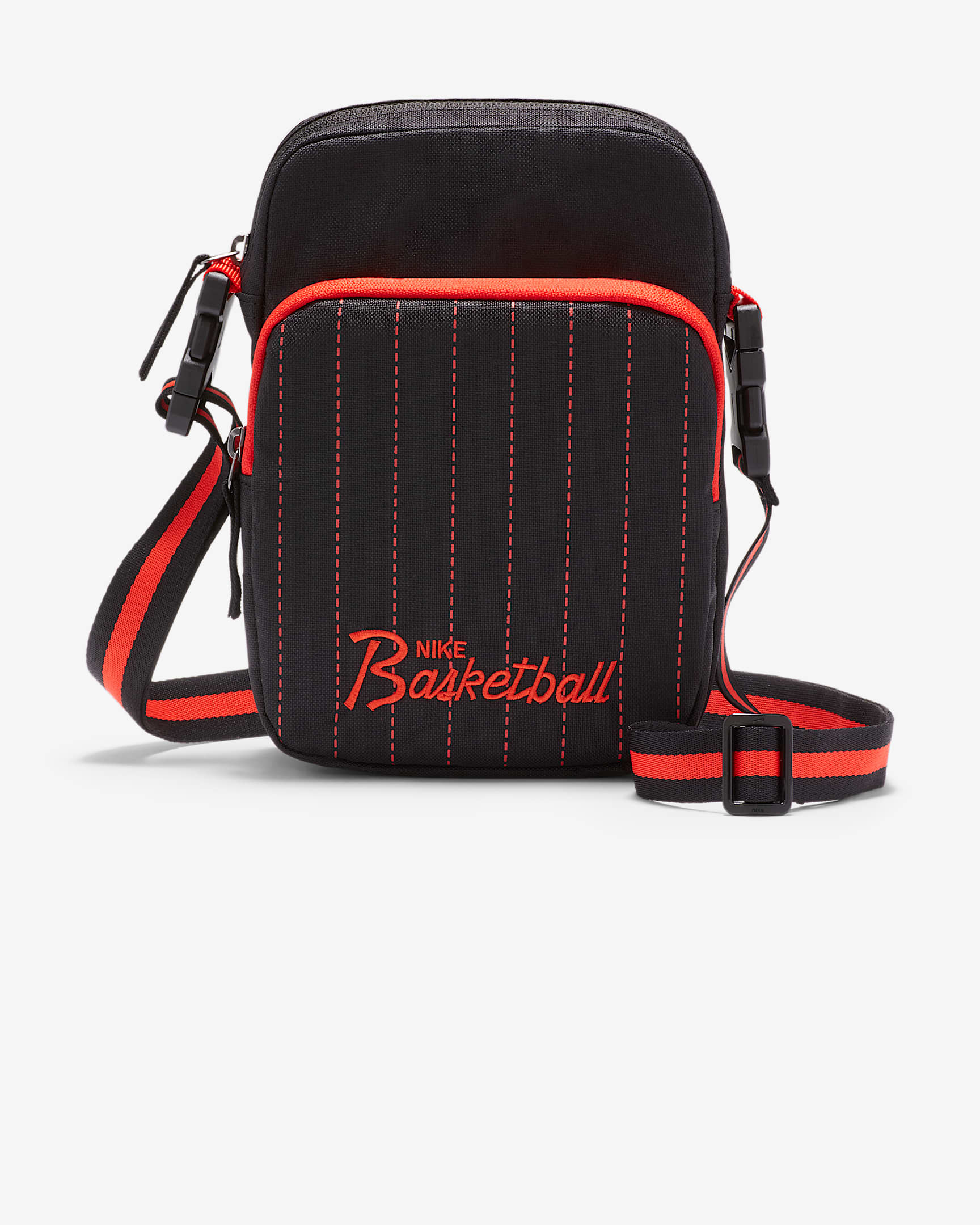 Nike Heritage Crossbody 单肩包 - 黑/椒红/椒红