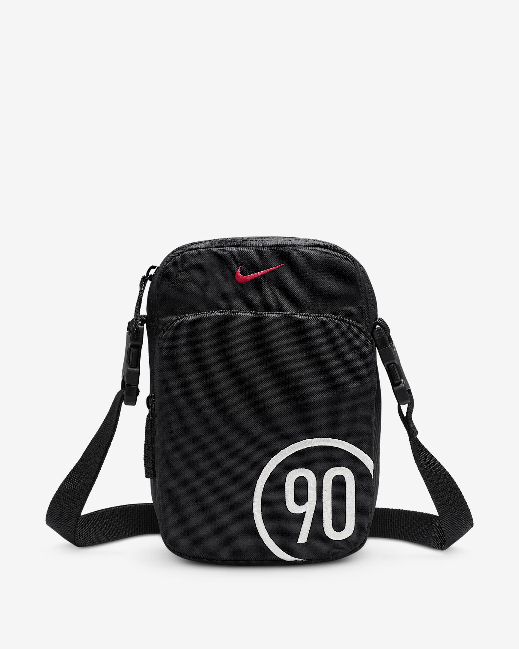 Nike Heritage Total 90 斜挎包 - 黑/黑/健身红