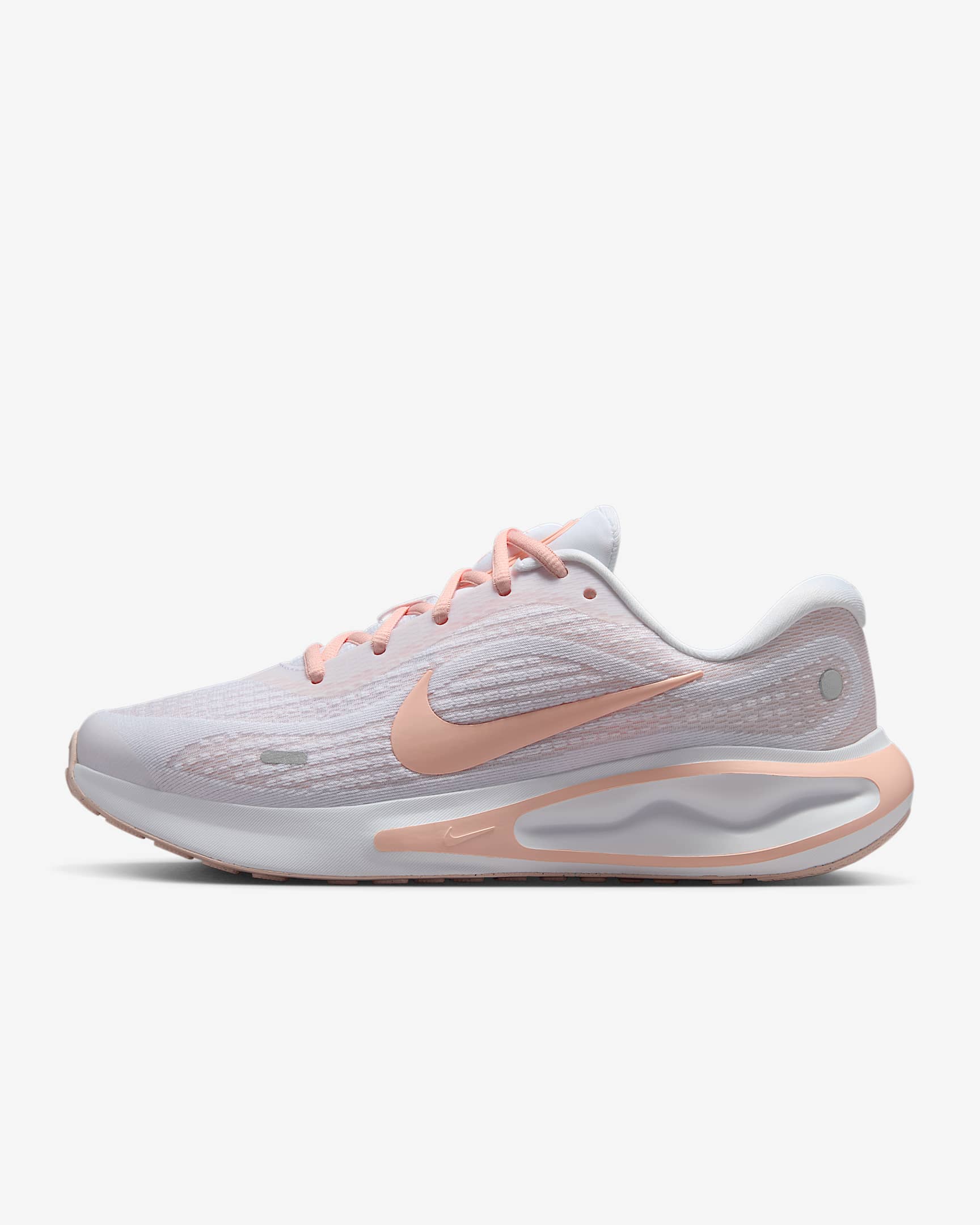 Nike Journey Run 女子公路跑步鞋 - 白色/水洗珊瑚红