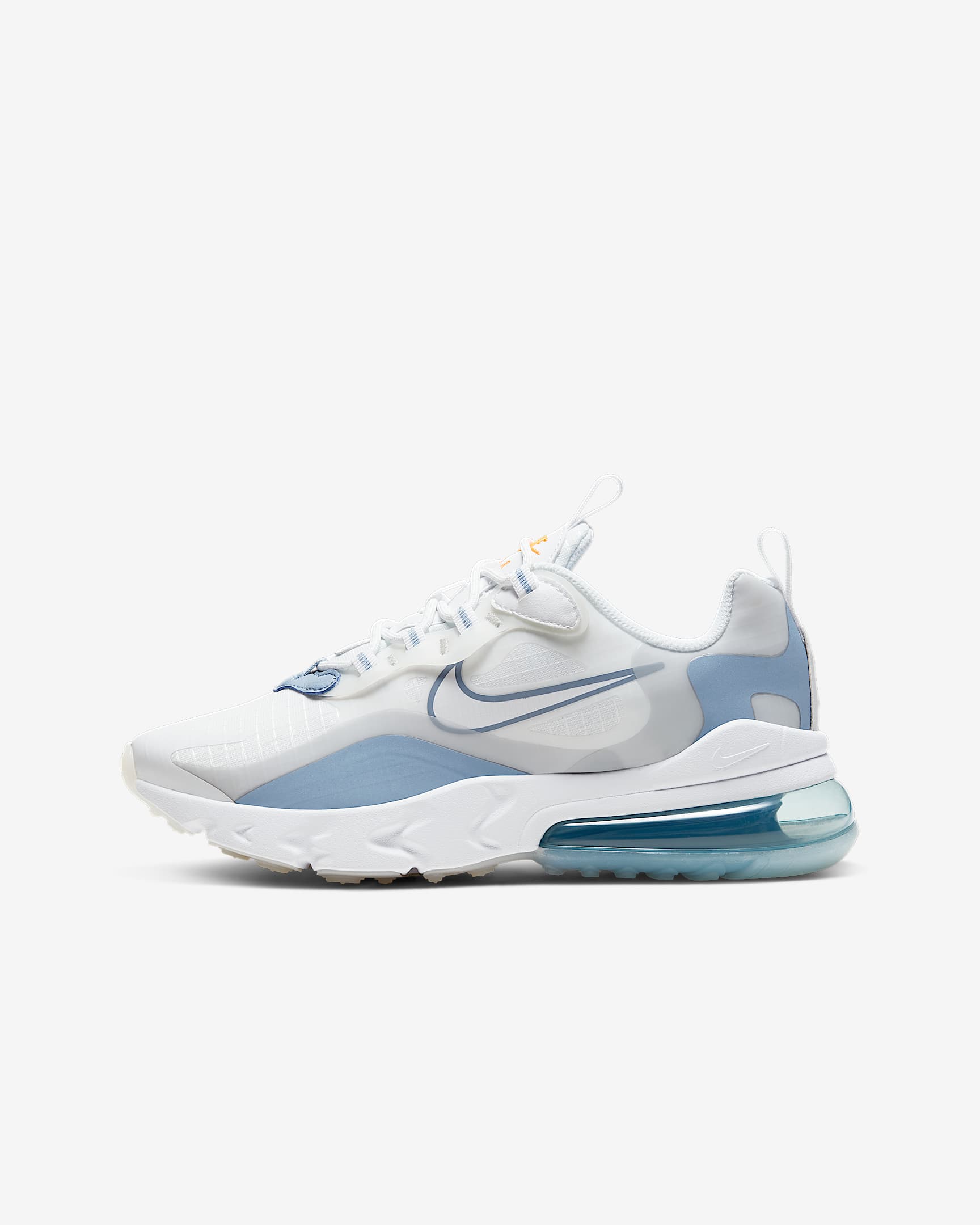 Nike Air Max 270 React SE (GS) 大童运动童鞋 - 白色/白金色/浅湛蓝/白色