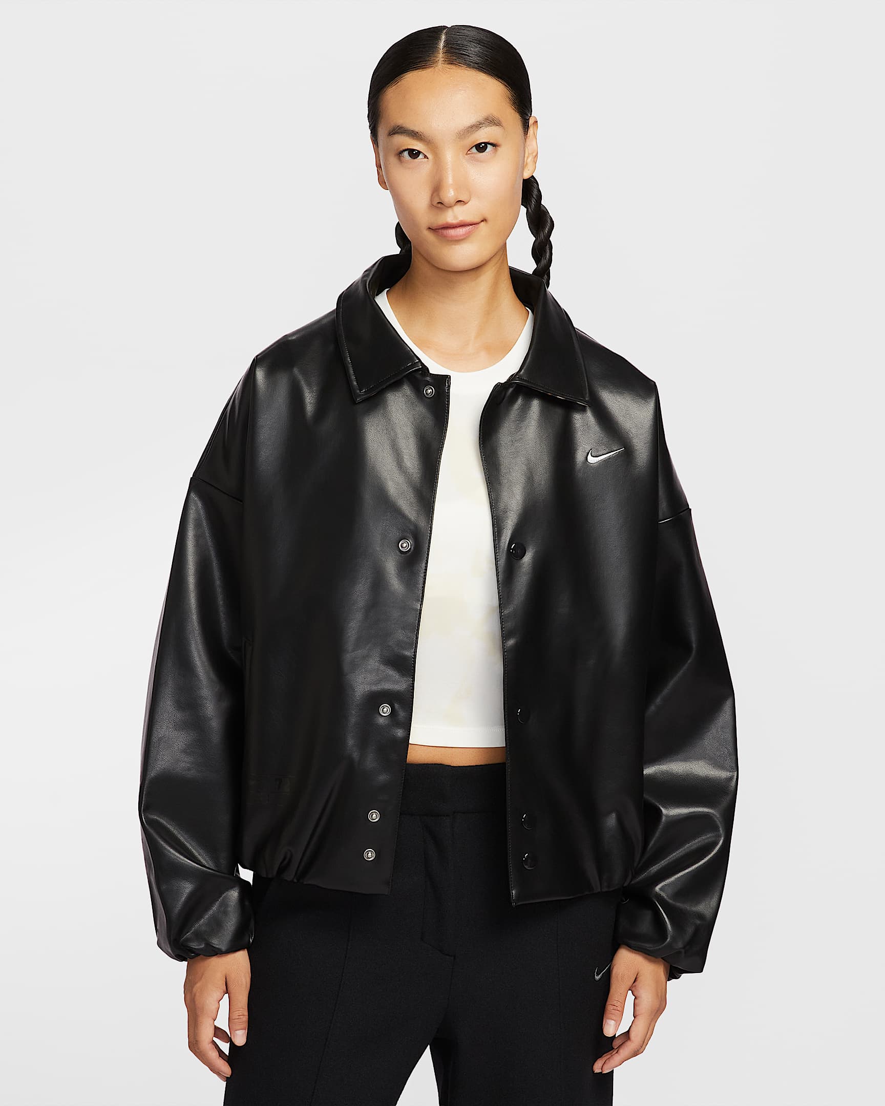 Nike Sportswear 女子 Oversize 风教练夹克 - 黑