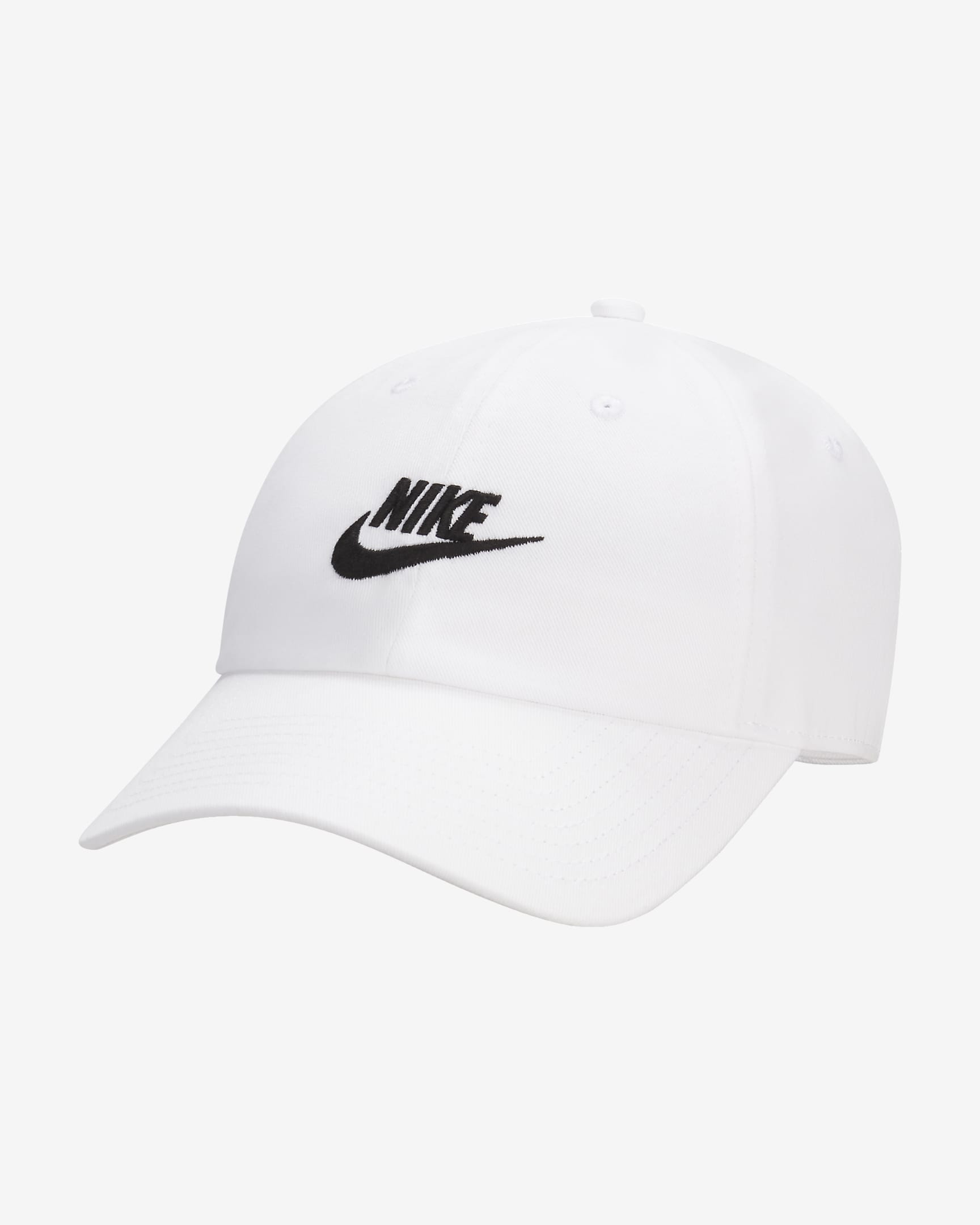 Nike Club Futura 软顶水洗运动帽 - 白色/黑