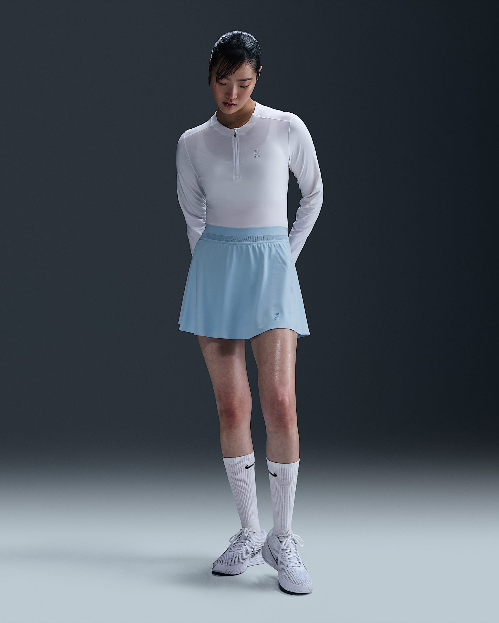 NikeCourt Advantage Dri-FIT 女子速干网球半身裙 - 心灵蓝/心灵蓝