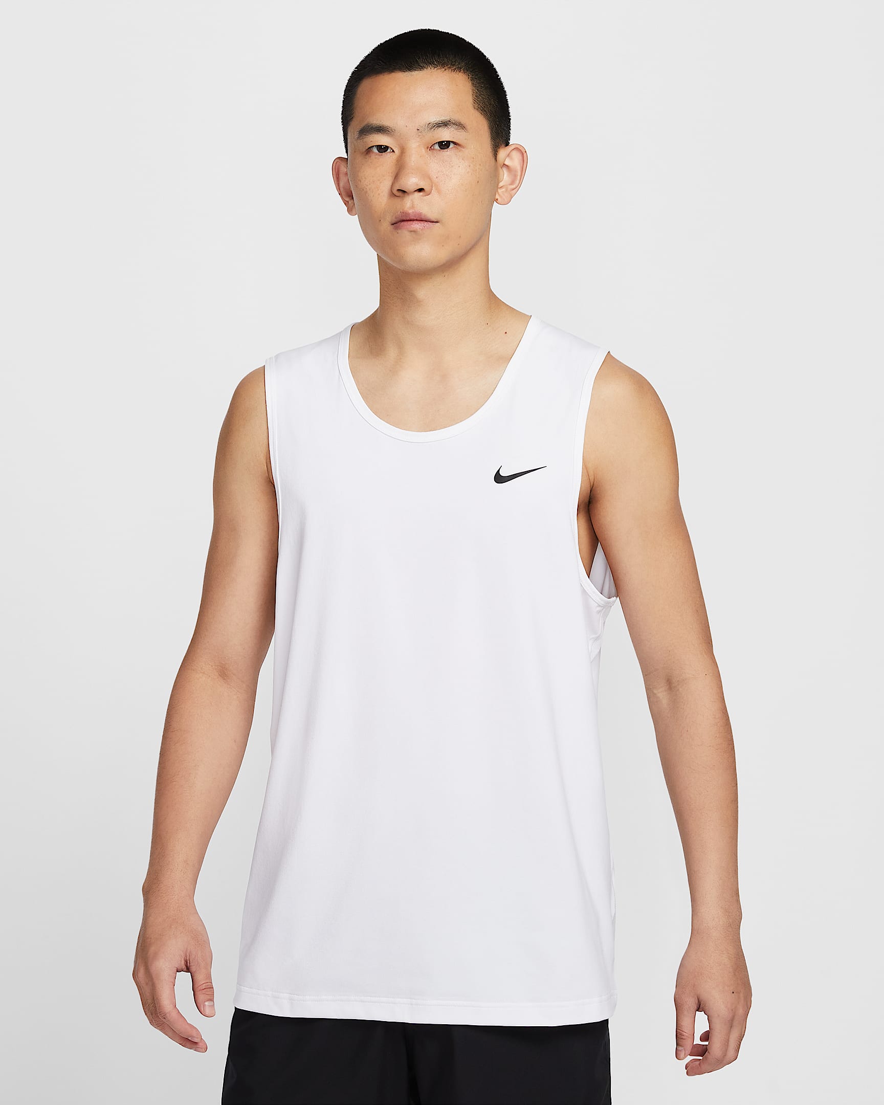 Nike Dri-FIT Hyverse 男子速干无袖训练背心 - 白色/黑