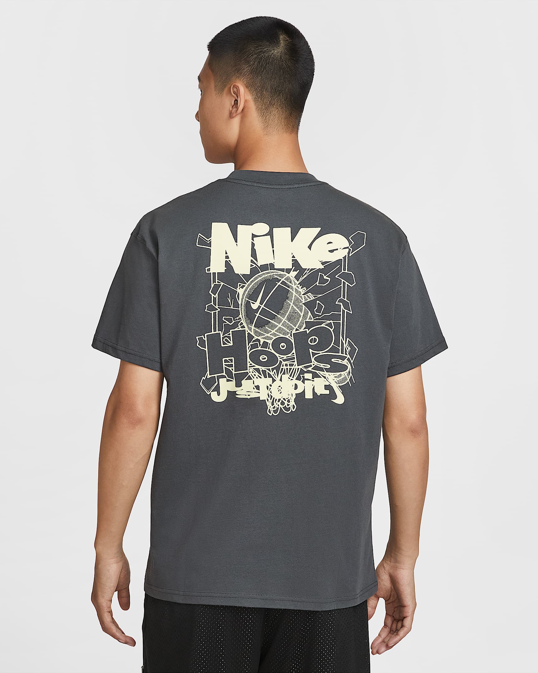 Nike 男子篮球T恤 - 煤黑