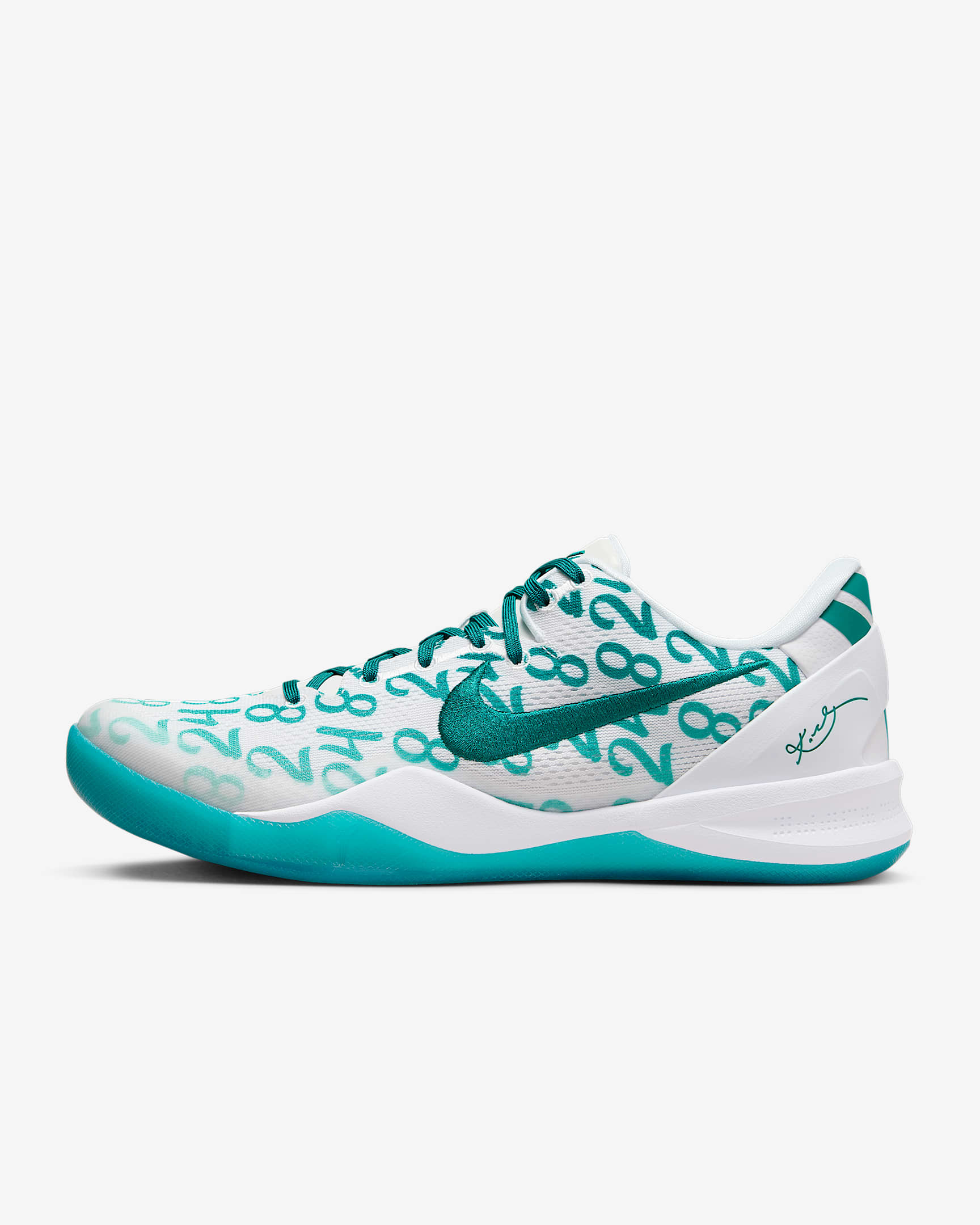 Kobe VIII Protro 科比男/女实战篮球鞋 - 白色/白色/炫翠绿