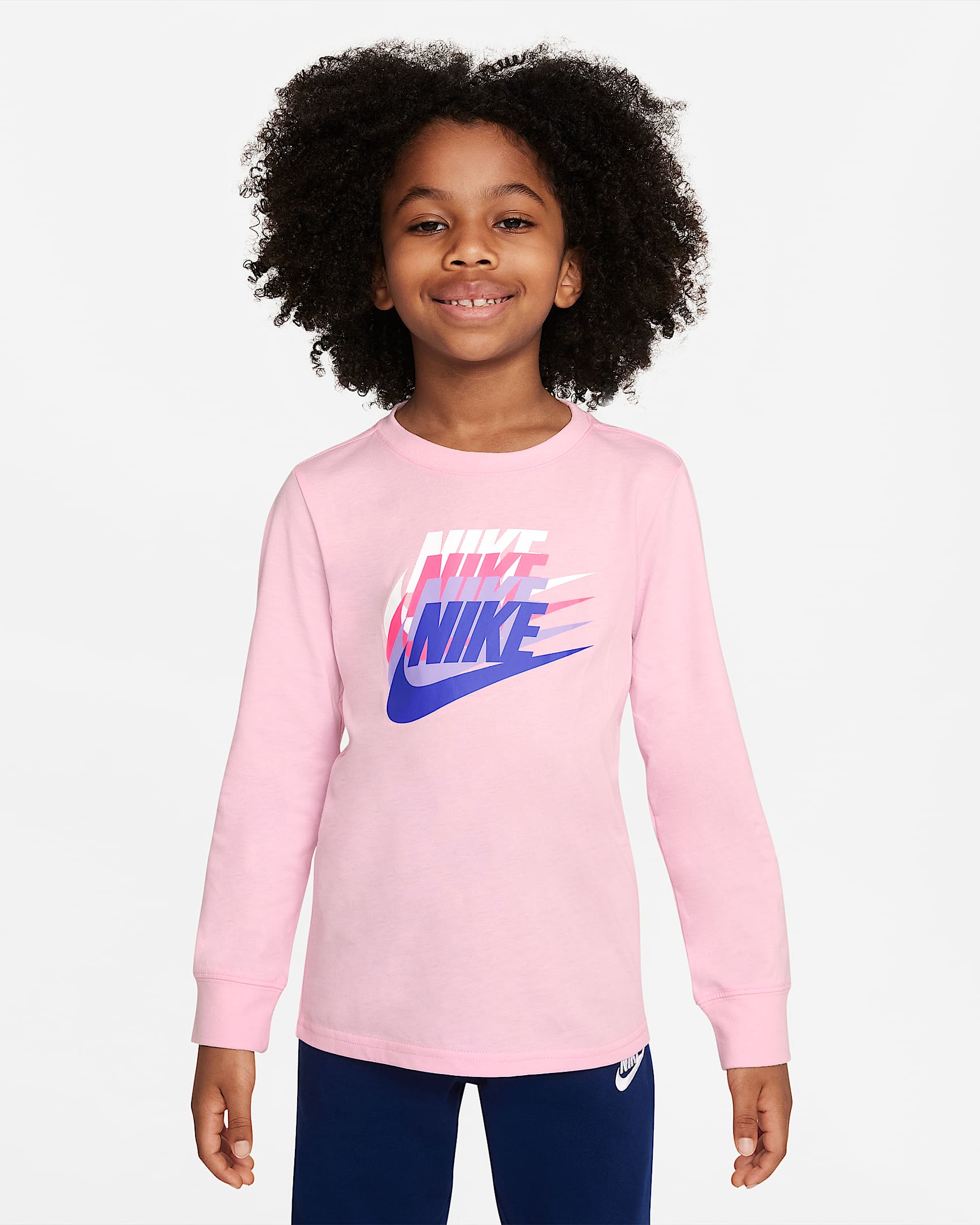 Nike 幼童长袖T恤 - 泡沫粉