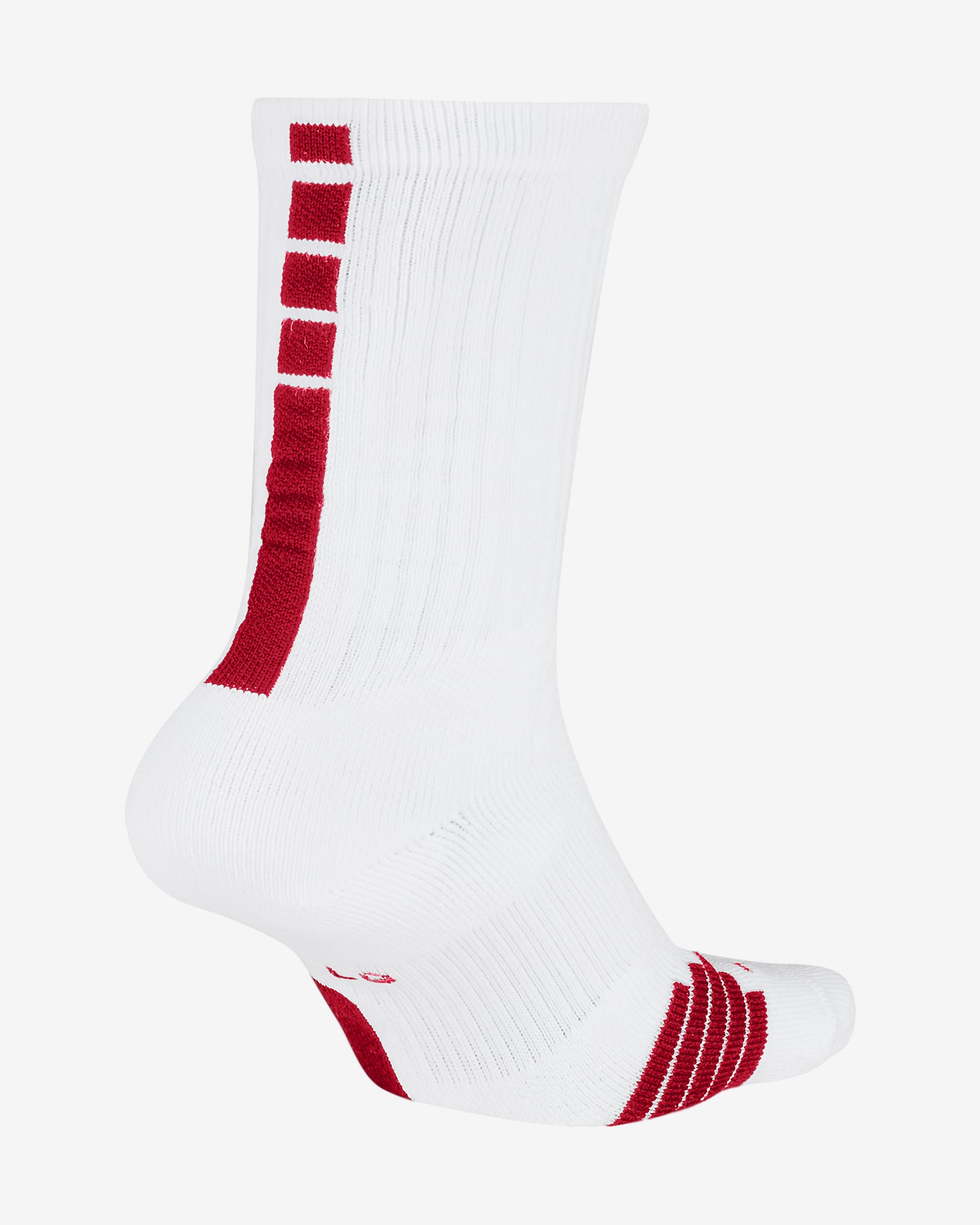 Nike Elite 速干中筒篮球袜(1 双) - 白色/大学红/大学红