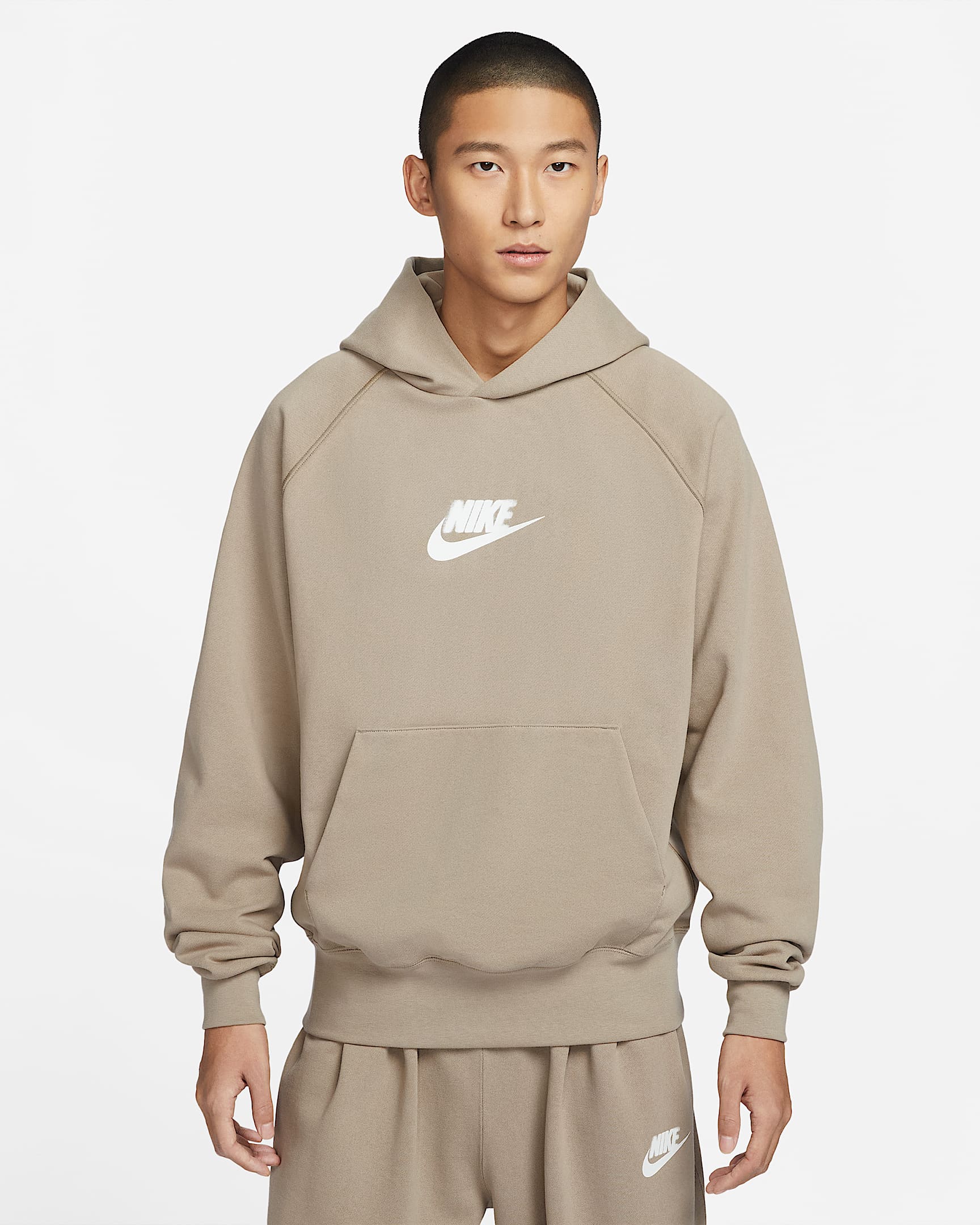 Nike Sportswear 男子薄绒连帽衫 - 卡其