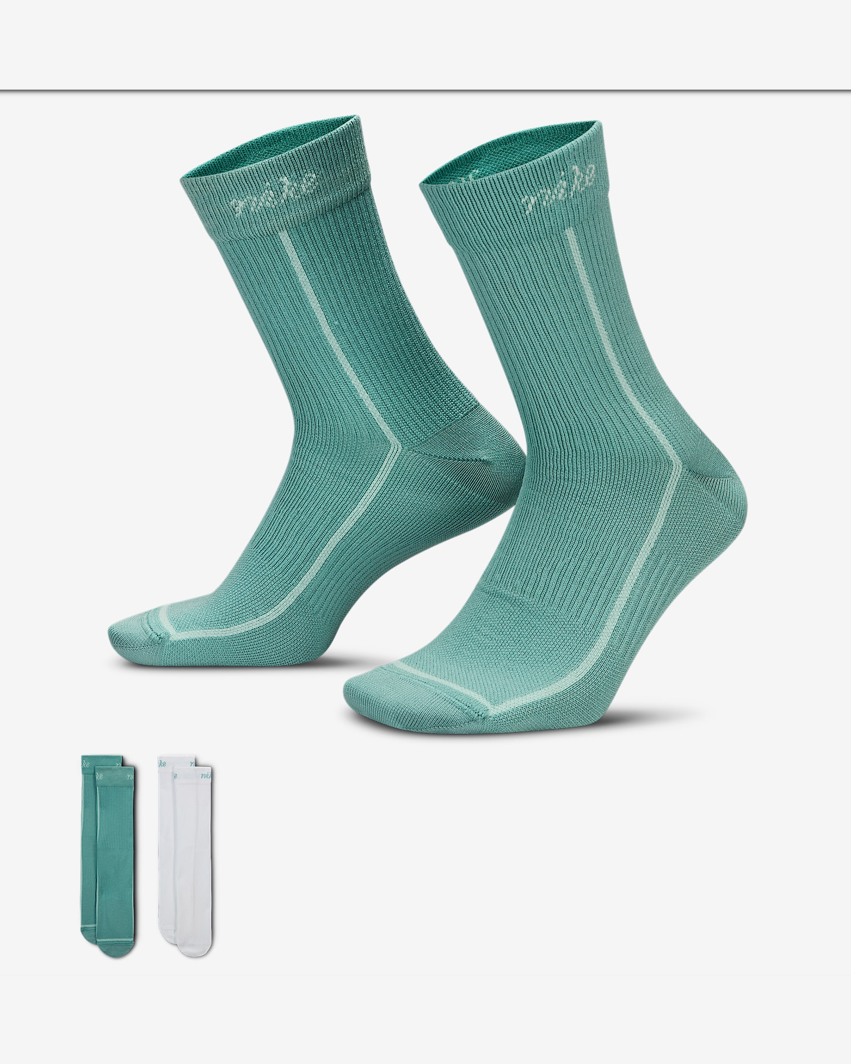 Nike Everyday Plus 女子速干轻便型中筒运动袜(2 双) - 多色