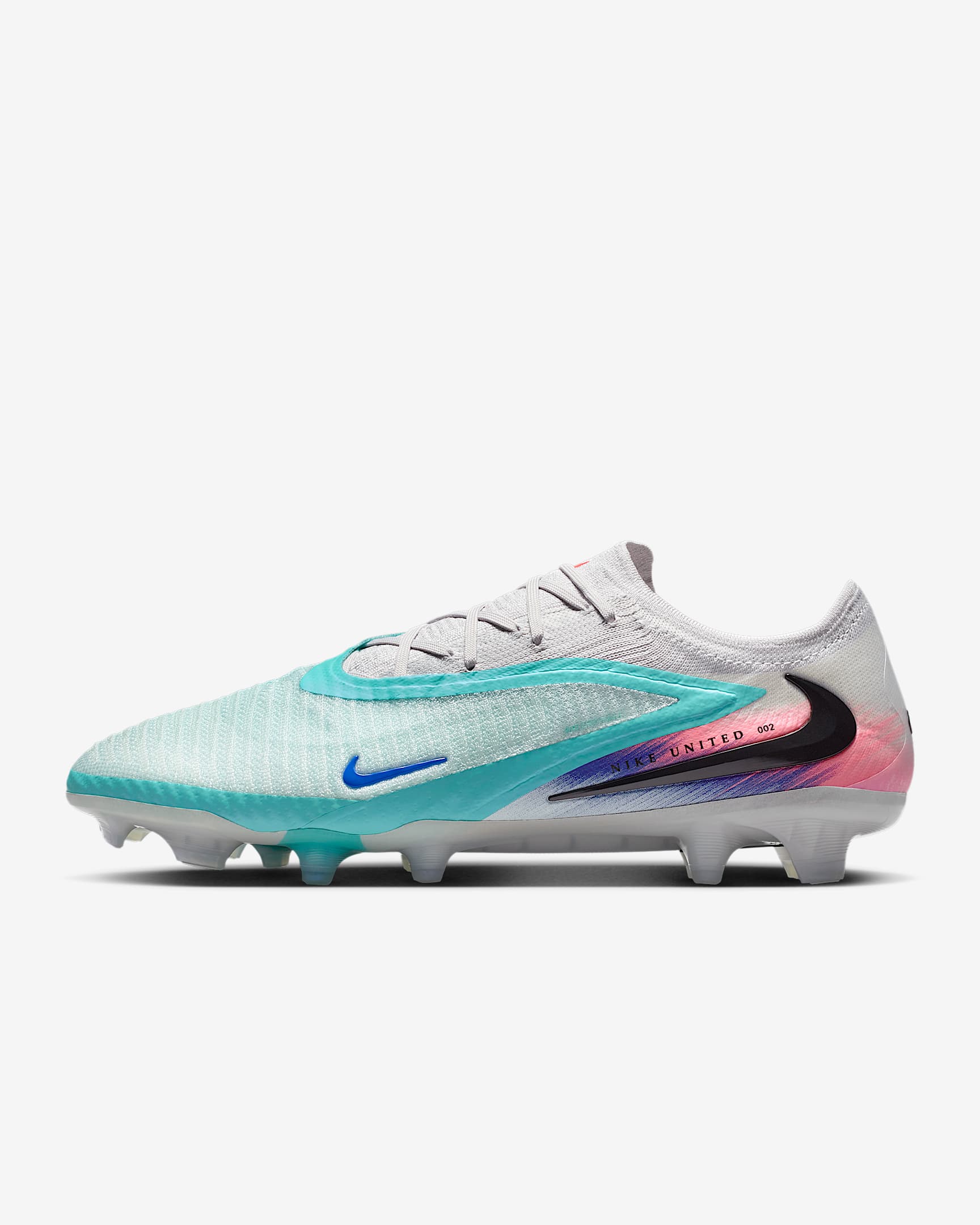 Nike United Phantom 6 Low Elite 耐克暗煞系列男/女 FG 天然硬质草地低帮足球鞋 - 霜淡草绿/超级橙