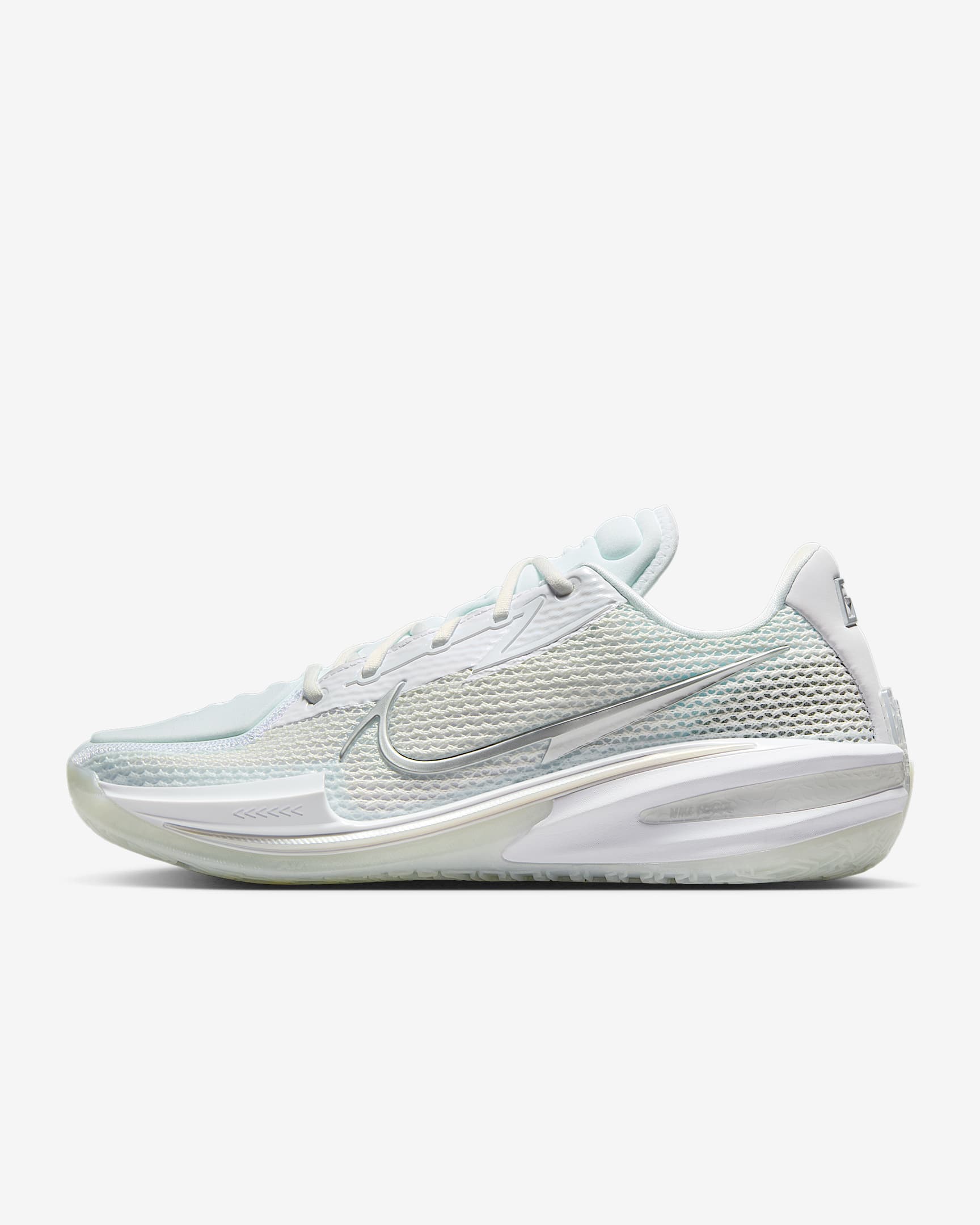 Nike Air Zoom G.T. Cut EP 男/女实战篮球鞋 - 白色/金属铬色