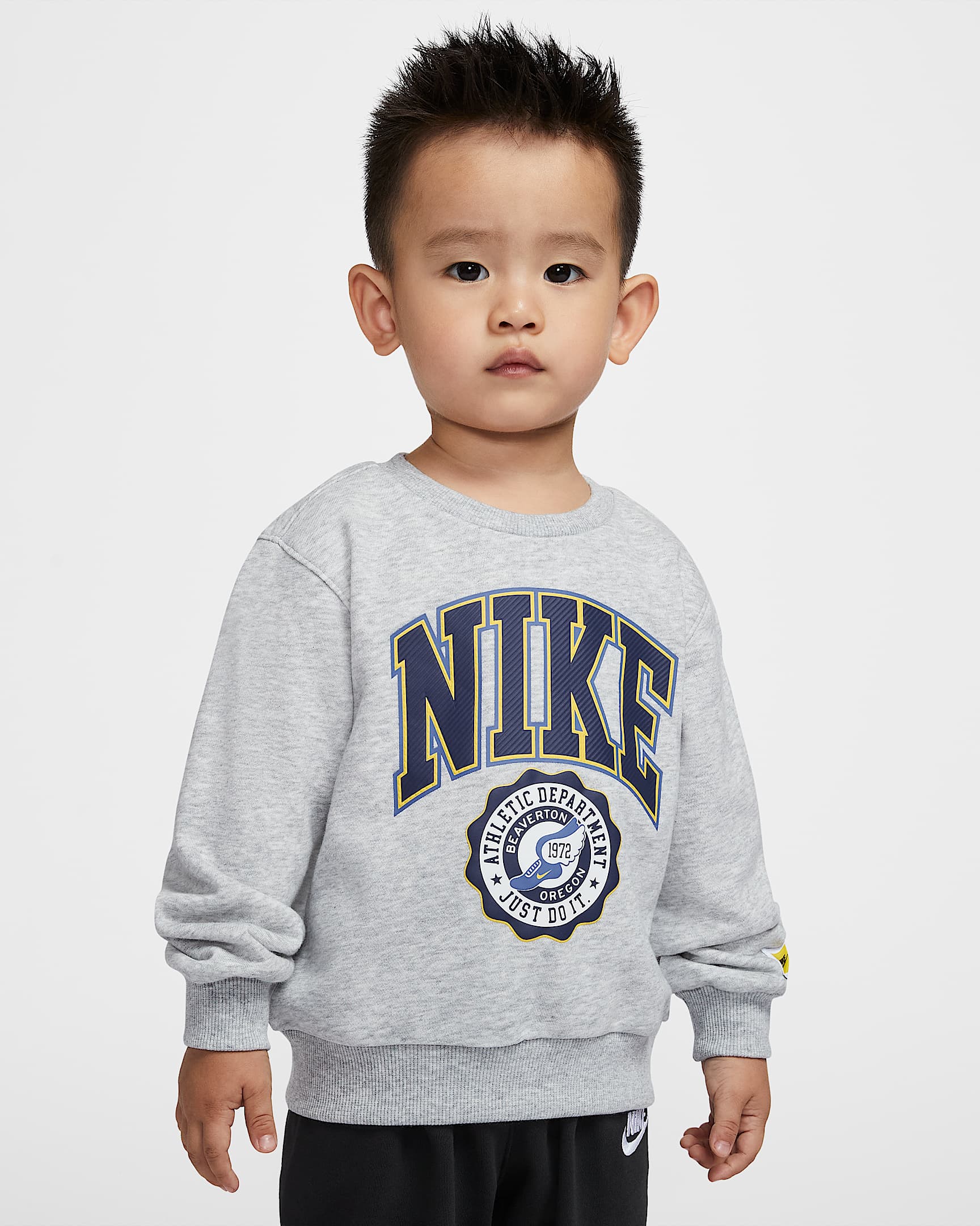 Nike Sportswear 婴童印花圆领上衣 - 浅烟灰