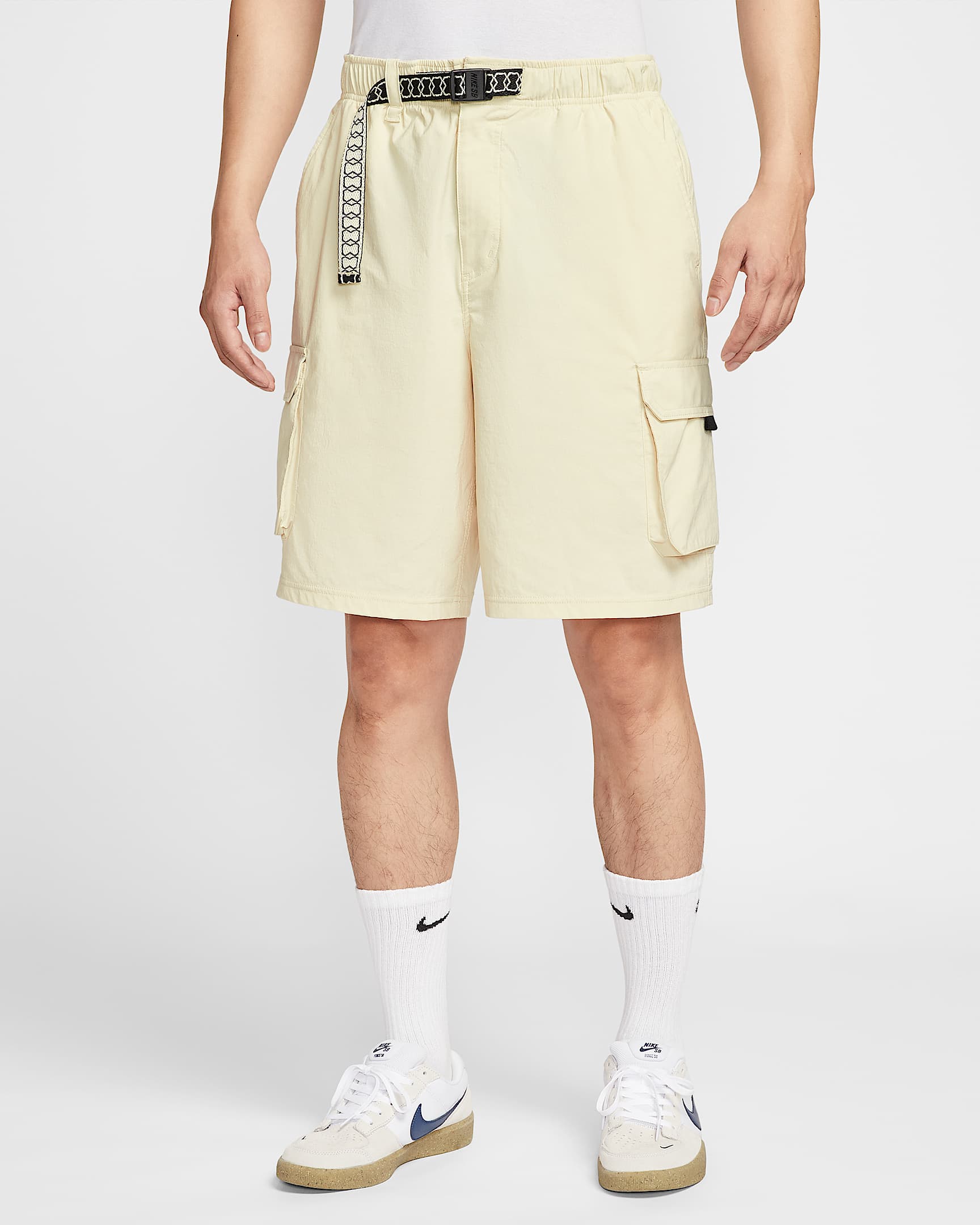 Nike SB Dri-FIT Kearny 男子速干工装滑板短裤 - 浅卡其/白色