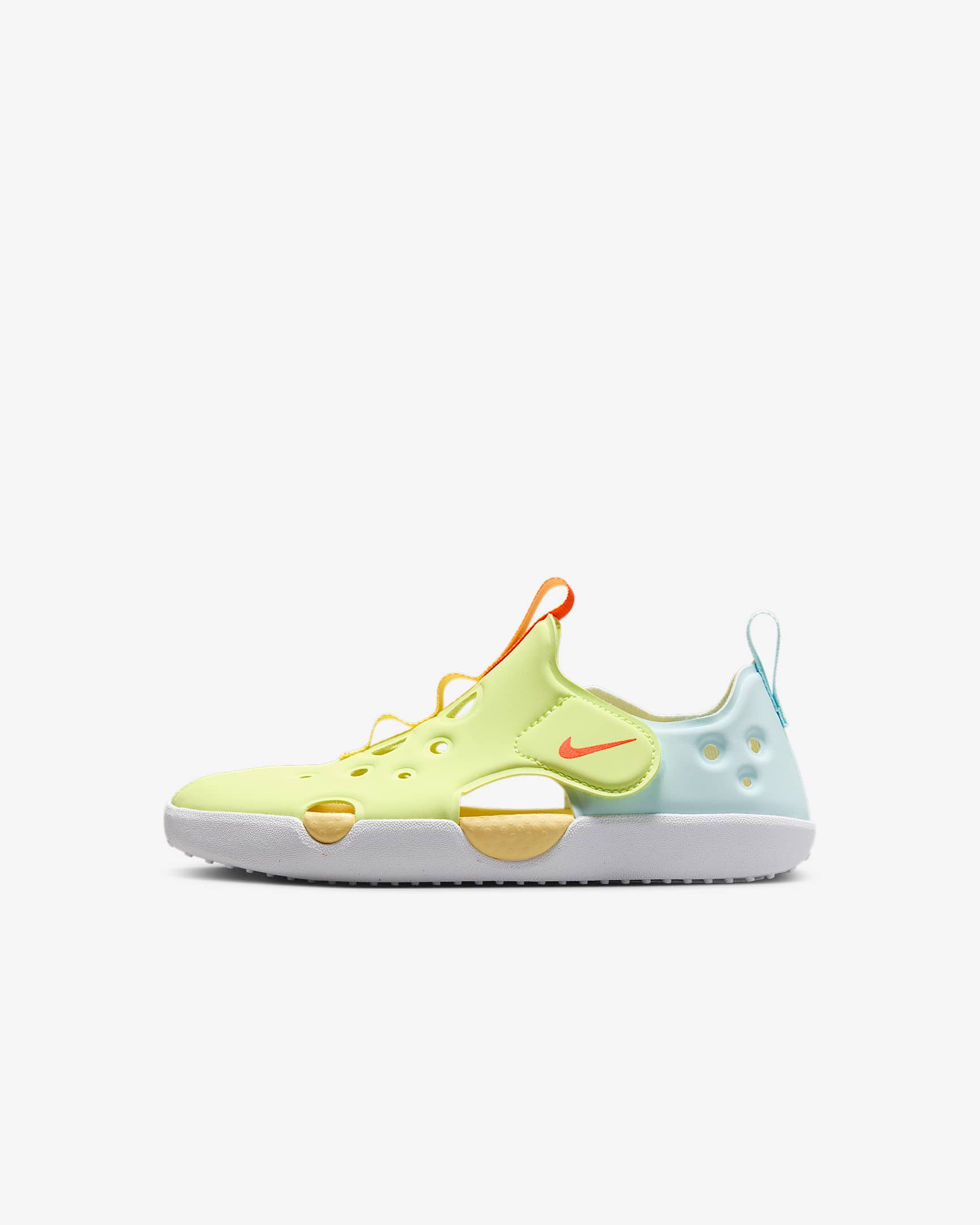 Nike Sunray Protect 4 幼童包头凉鞋 - 浅柠檬黄/白色/冰川蓝/安全橙