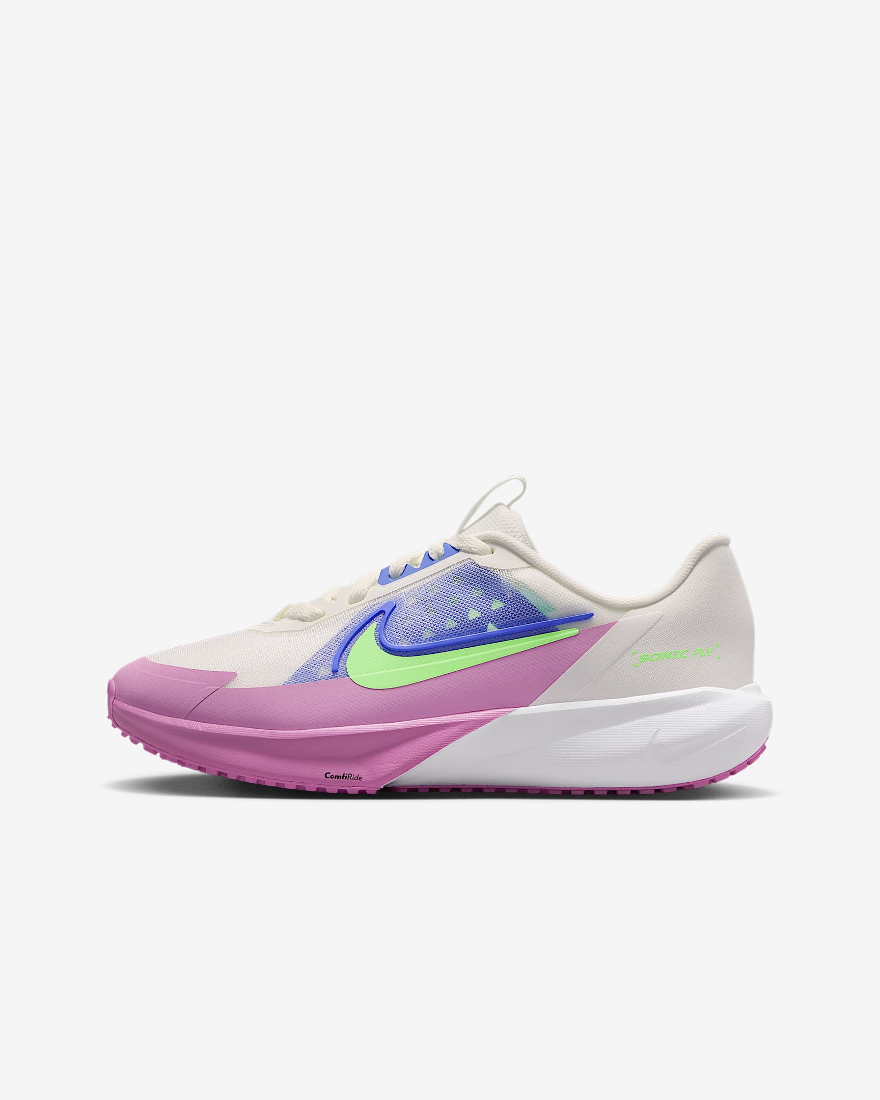 Nike Sonic Fly 耐克超音速号大童跑步鞋 - 山峰白/宝石蓝/浅品红/爆炸绿黄