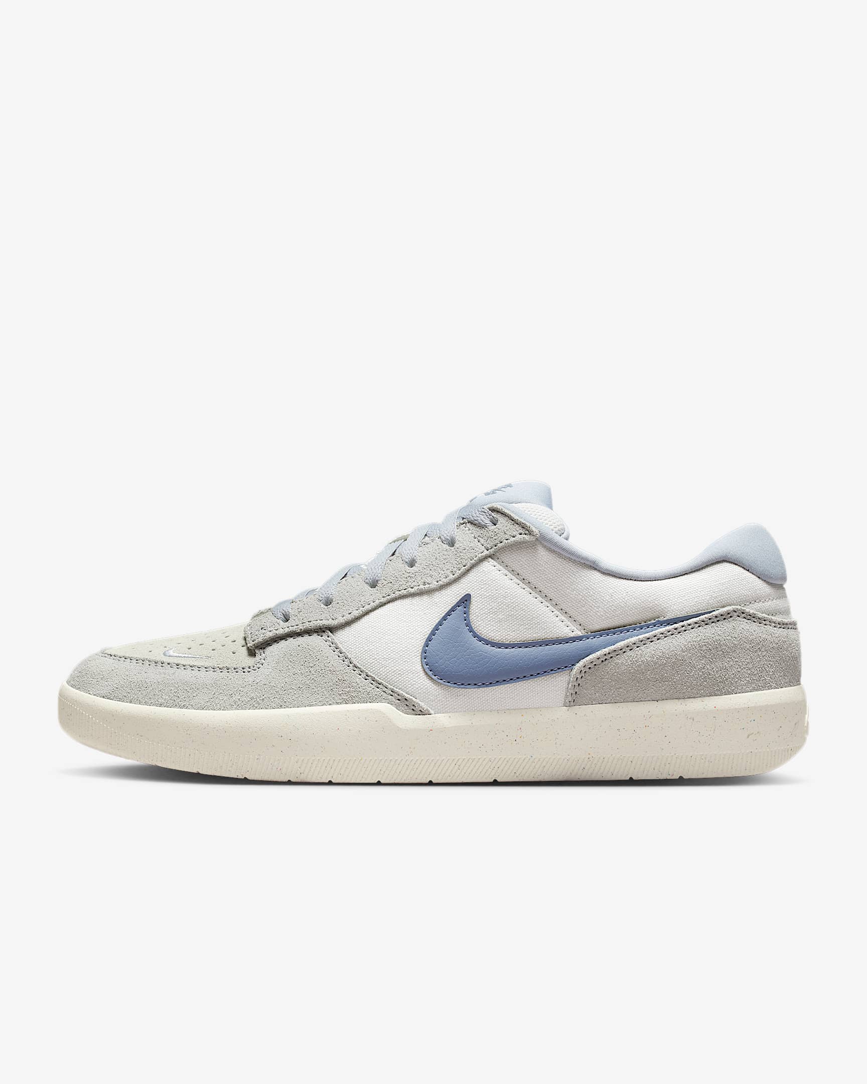 Nike SB Force 58 男/女滑板鞋 - 白色/帆白/狼灰/灰石板蓝