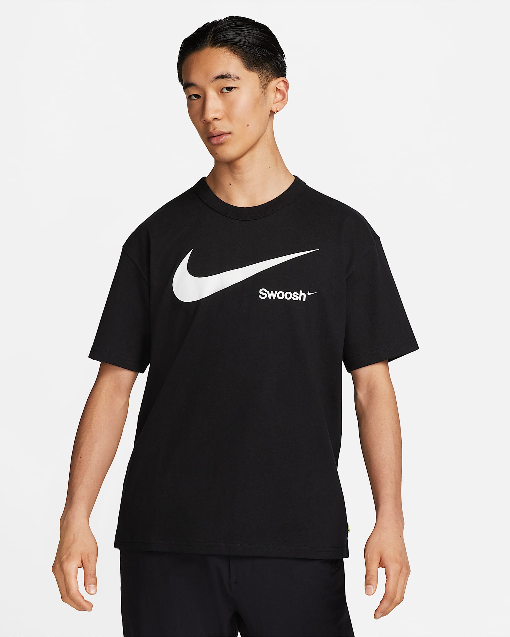 Nike Sportswear Premium Essential 男子宽松纯棉休闲T恤 - 黑
