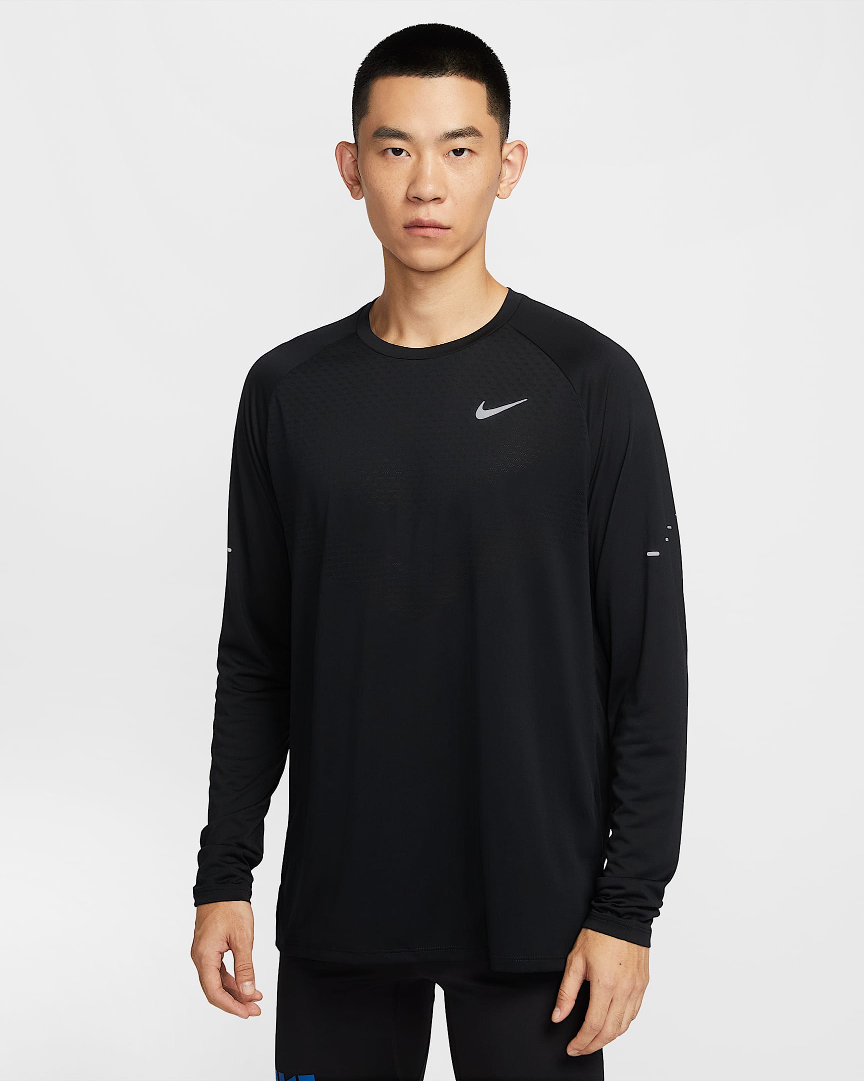 Nike Stride Dri-FIT ADV 男子速干长袖跑步上衣 - 黑