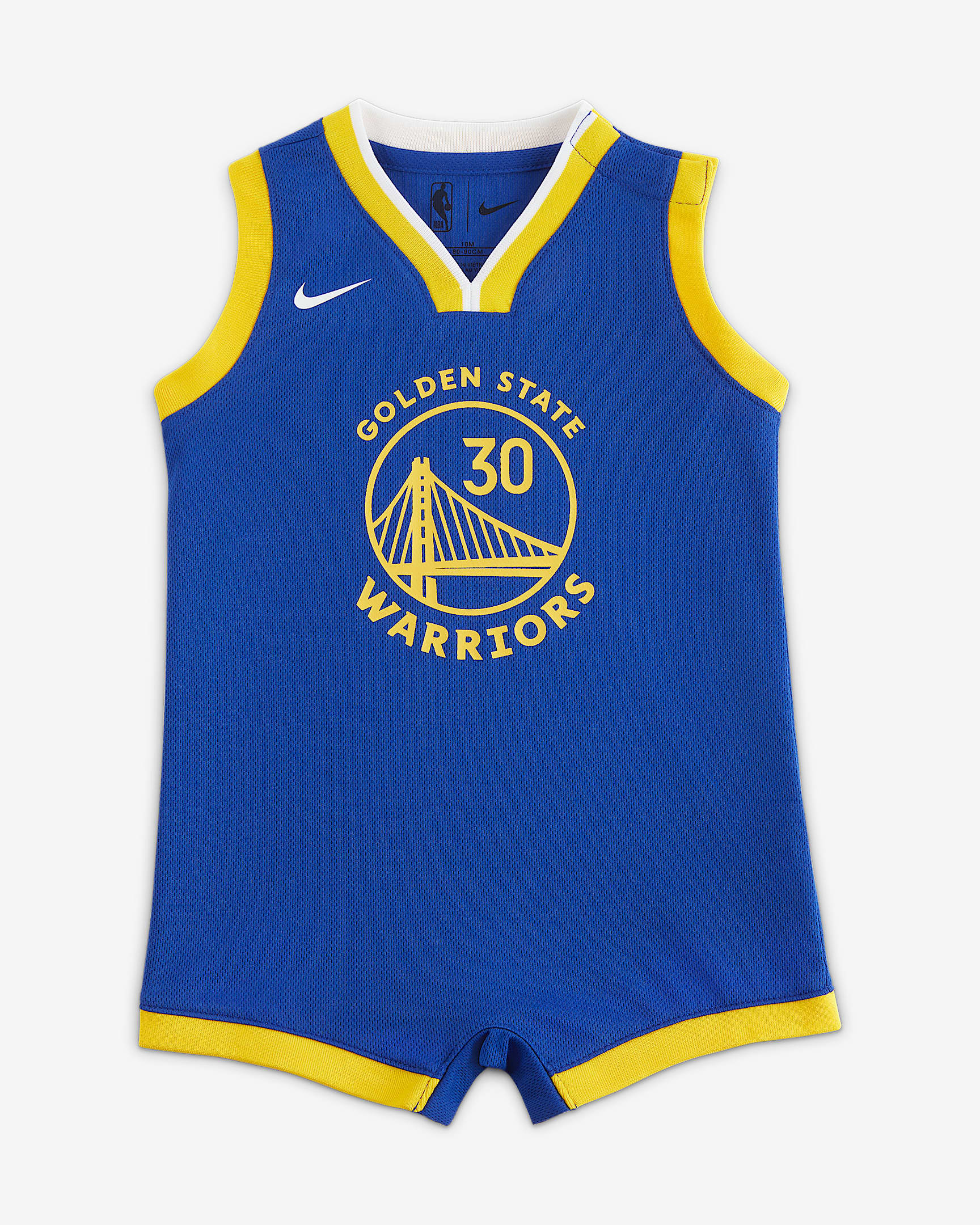 金州勇士队斯蒂芬·库里 (Stephen Curry) Nike NBA 婴童连体衣 - 灯草蓝