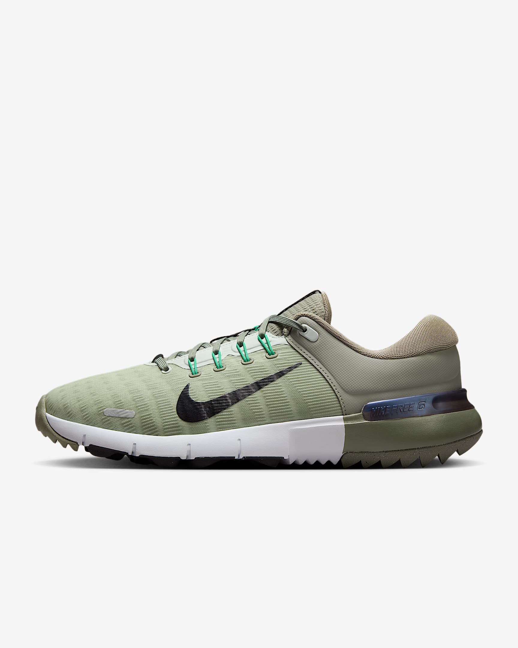 Nike Free Golf NN 男/女高尔夫球鞋 - 浅军绿/浅银/黑