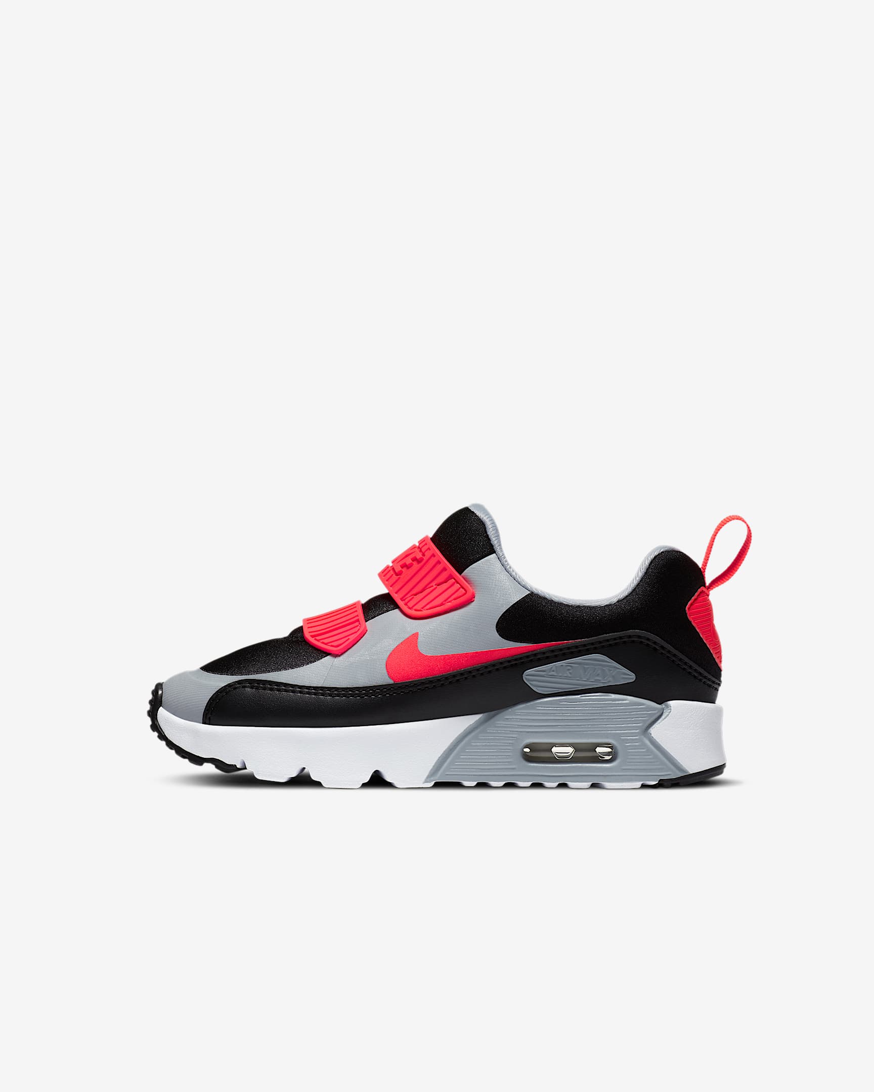 Nike Air Max Tiny 90 (PS) 幼童运动童鞋 - 黑/狼灰/白色/辐射红