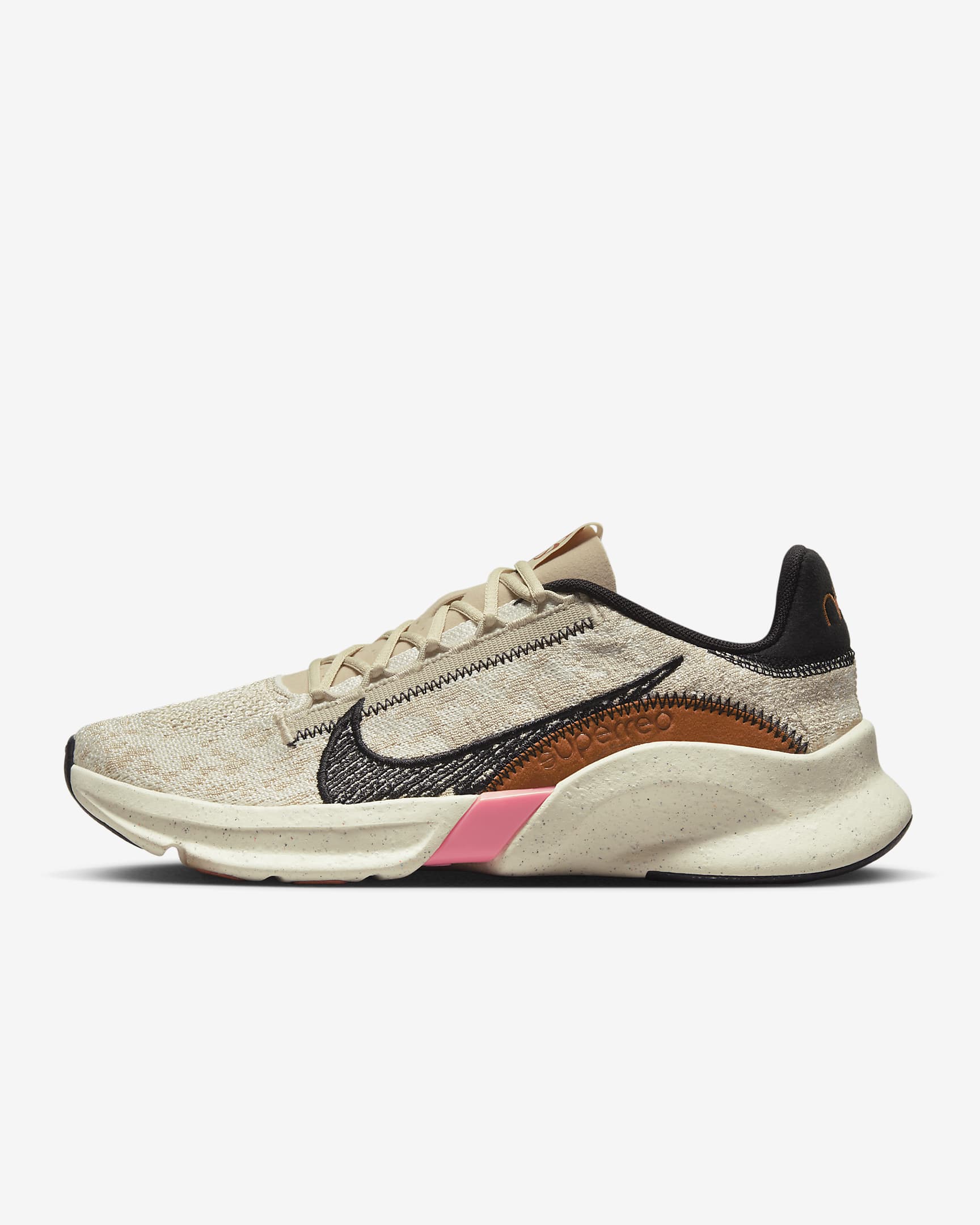 Nike SuperRep Go 3 Next Nature FK 女子训练鞋 - 燕麦色/帆白/暗赤褐/黑