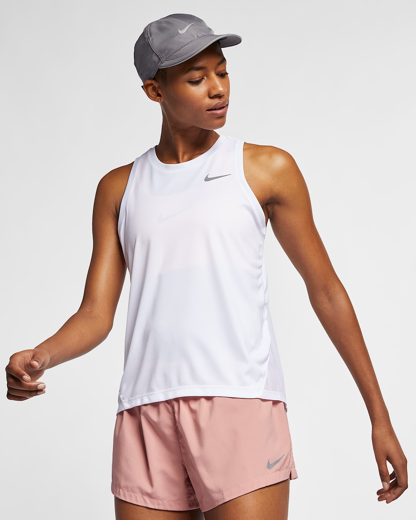 Nike Miler 女子跑步背心 - 白色
