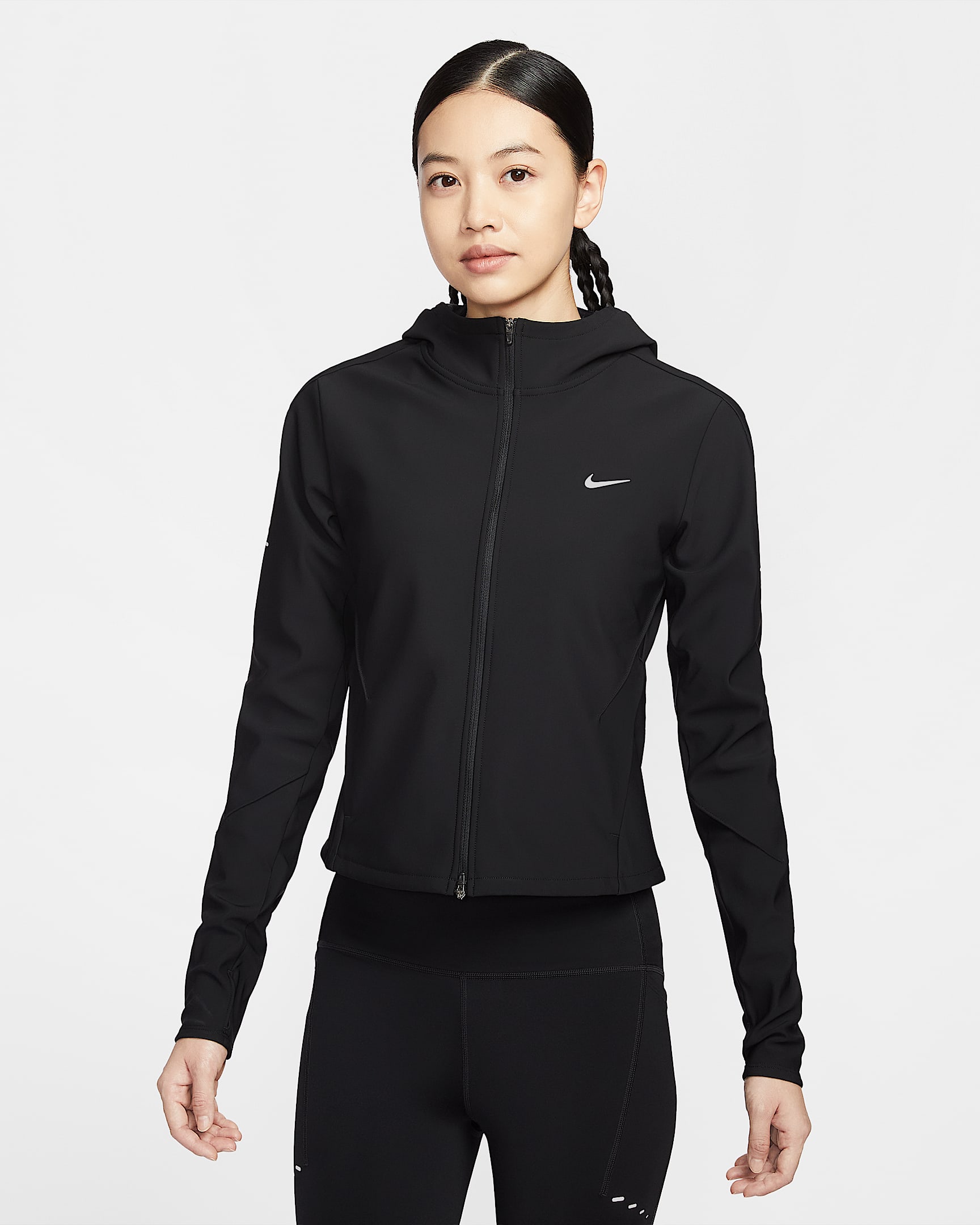 Nike Swift Therma-FIT 女子修身加绒里料跑步夹克 - 黑