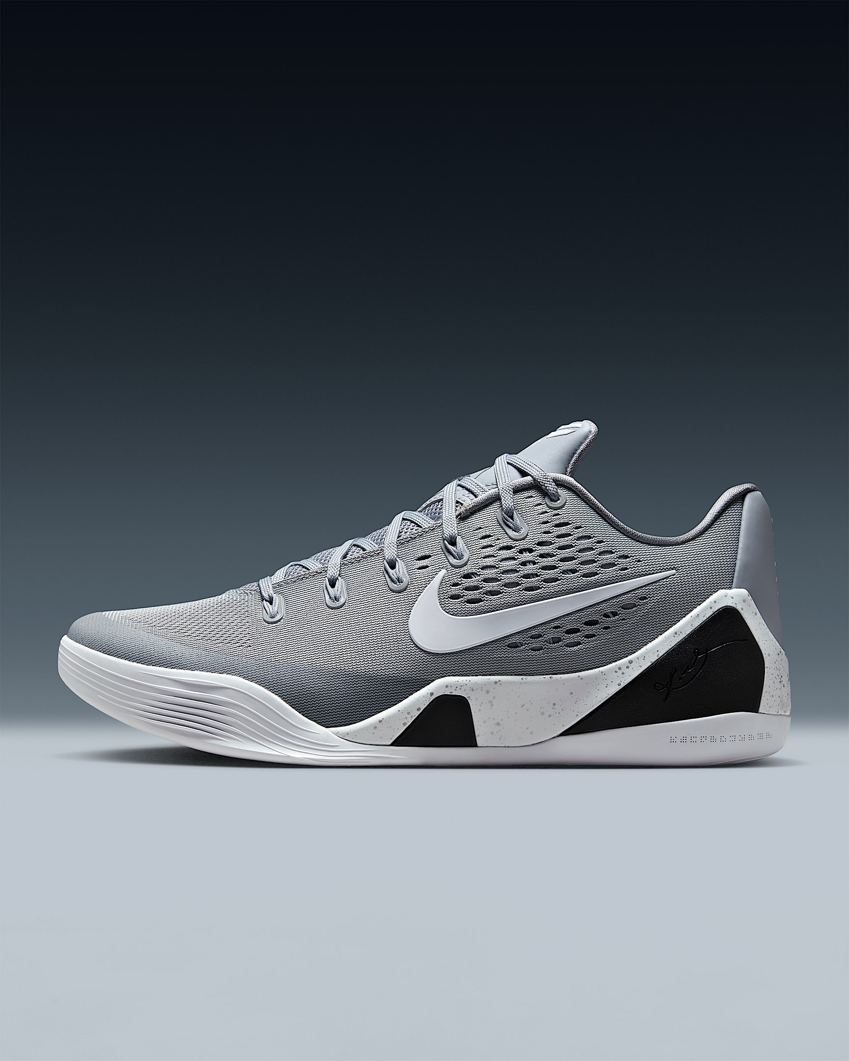 Kobe IX Elite Low EM Protro 科比男/女篮球鞋 - 狼灰/白色/白色