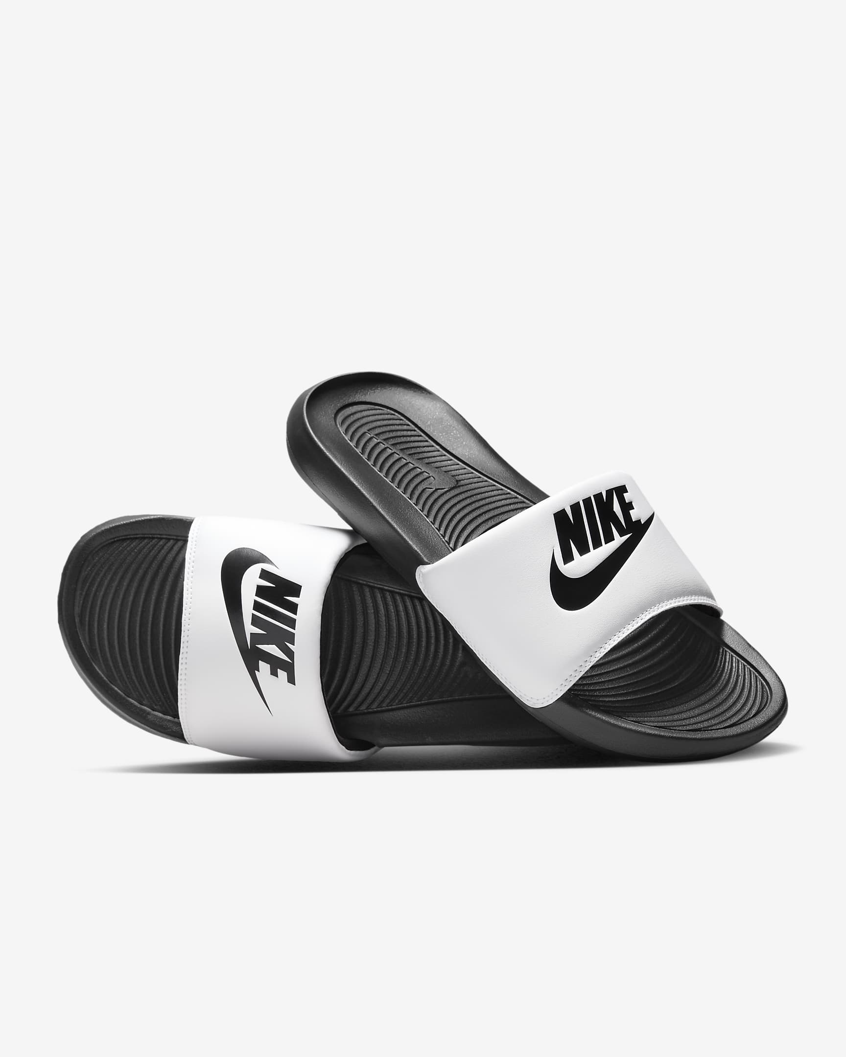 Nike Victori One 男子拖鞋 - 黑/白色/黑