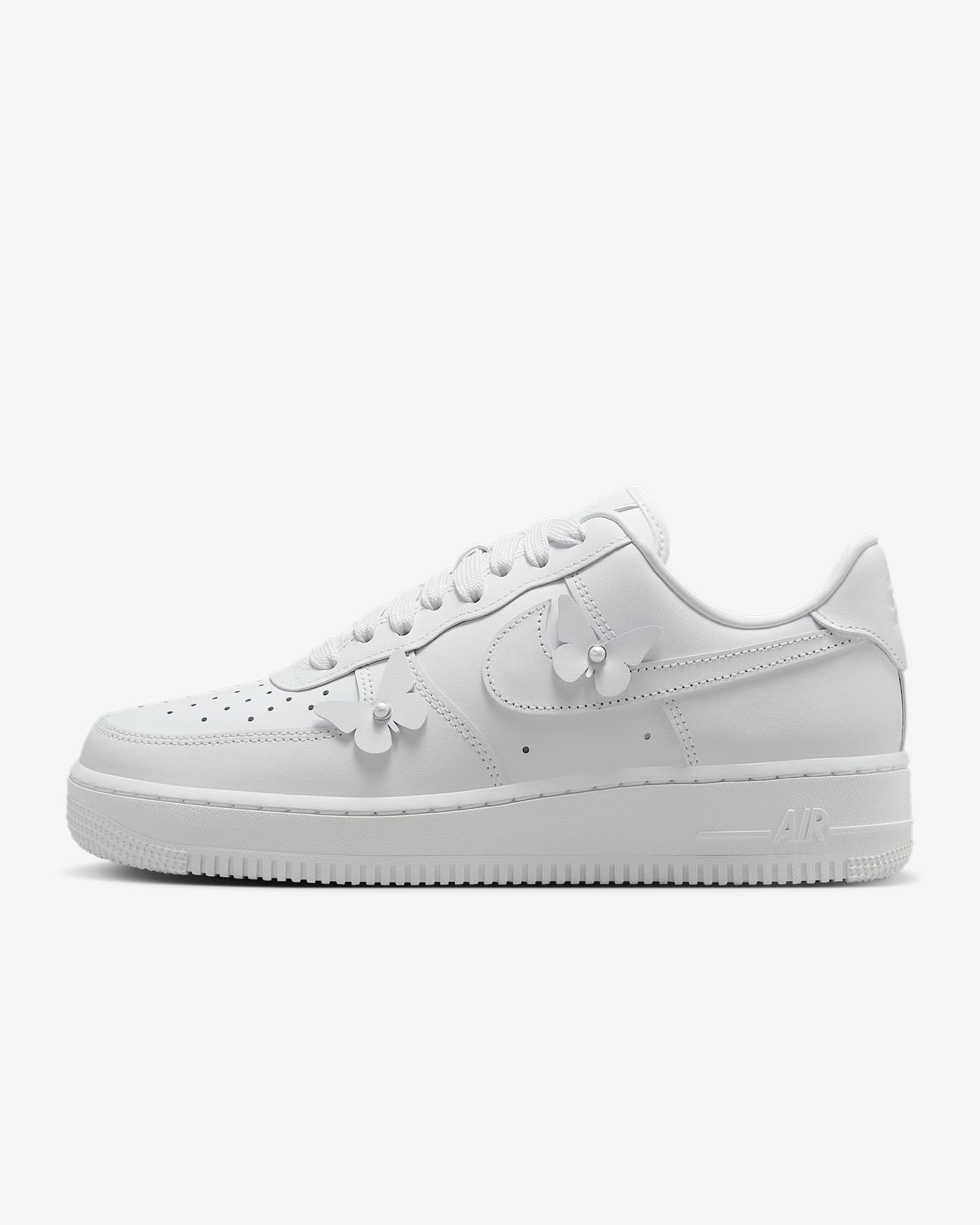 Nike Air Force 1 Low 女子空军一号运动鞋 - 白色/黑/白色