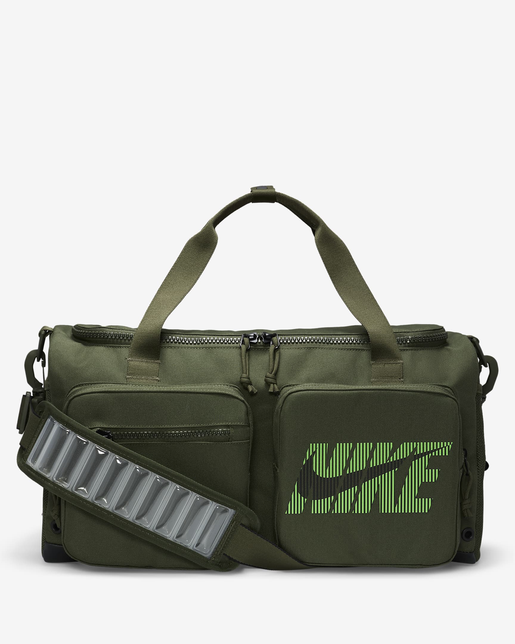 Nike Utility Power 印花训练行李包 - 军裤卡其/军裤卡其/冲击绿