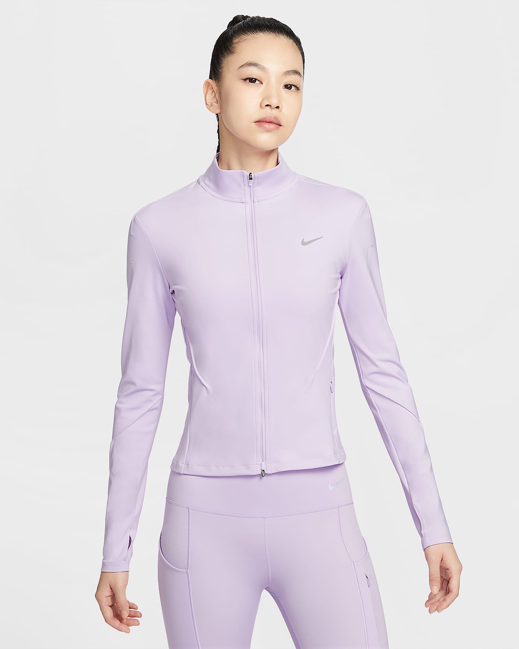 Nike Swift Dri-FIT 女子速干全长拉链开襟跑步上衣 - 薄雾紫