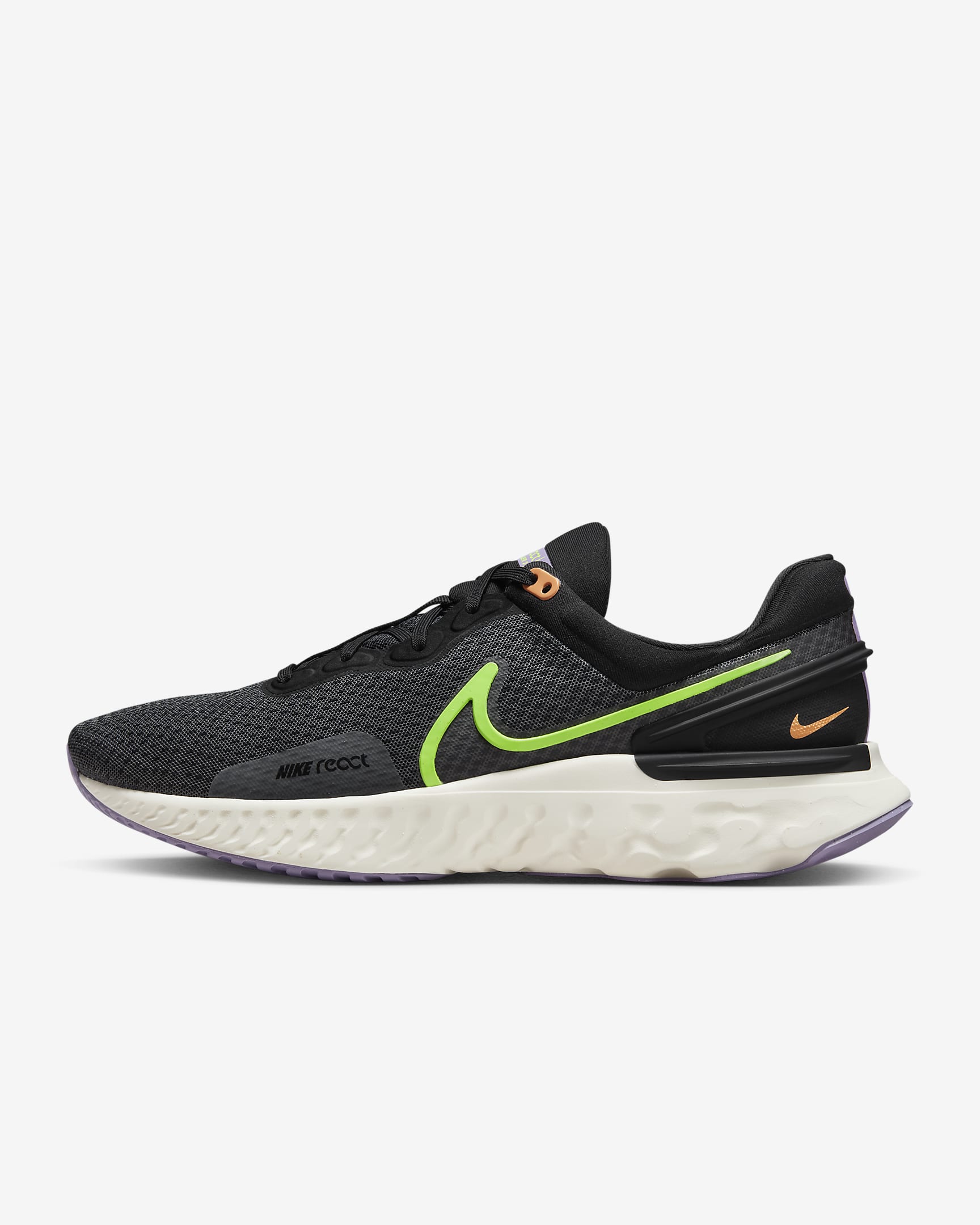 Nike React Miler 3 男子公路跑步鞋 - 煤黑/黑/白色/阴影绿