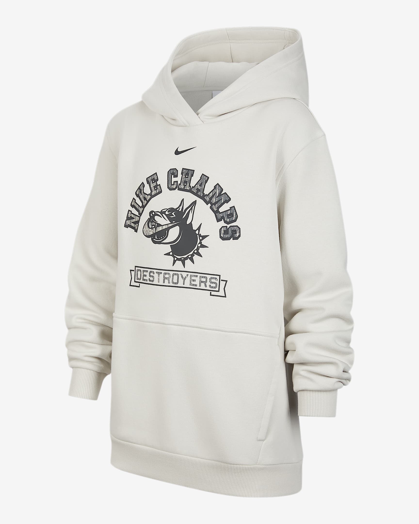Nike Sportswear Next Up 大童加绒套头连帽衫 - 浅骨色