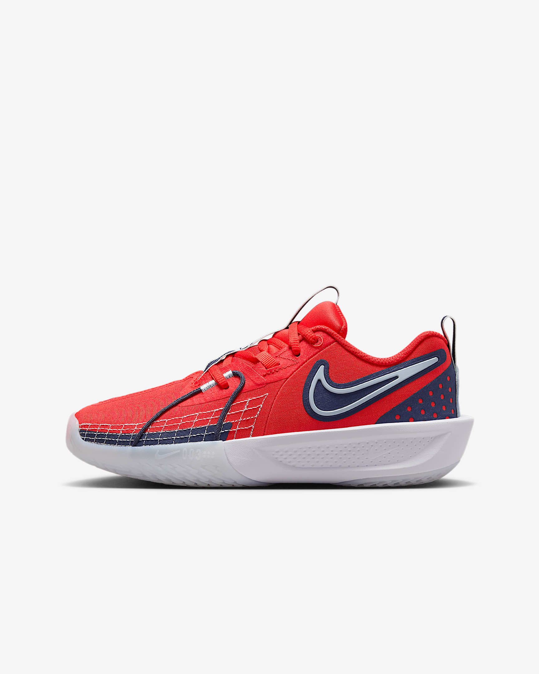 Nike G.T. Cut 3 大童篮球鞋 - 浅深红/闪电蓝/白色/紫蓝