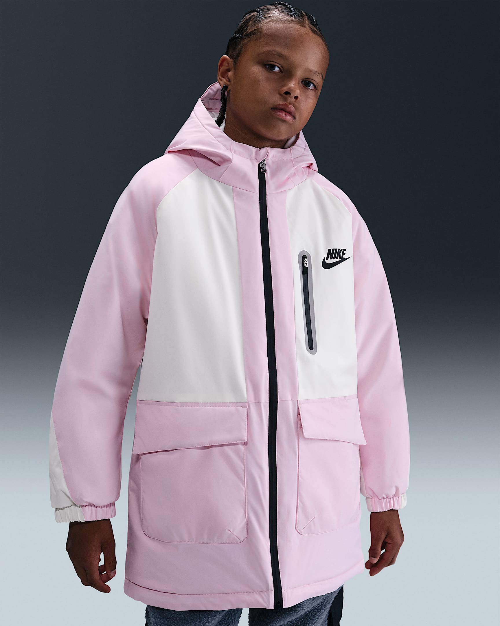 Nike Tech 大童三防夹克 - 泡沫粉