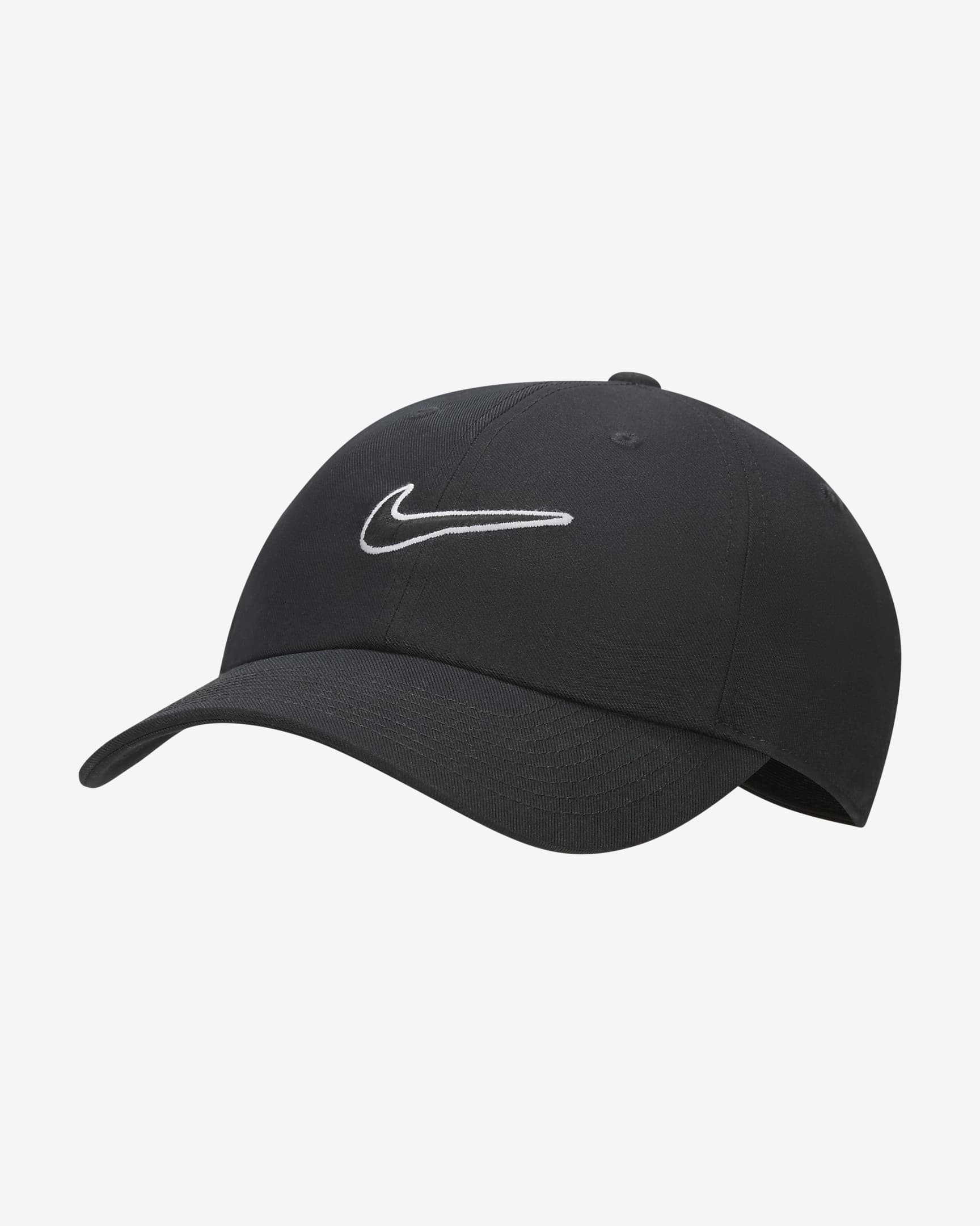 Nike Club 软顶耐克勾运动帽 - 黑/黑