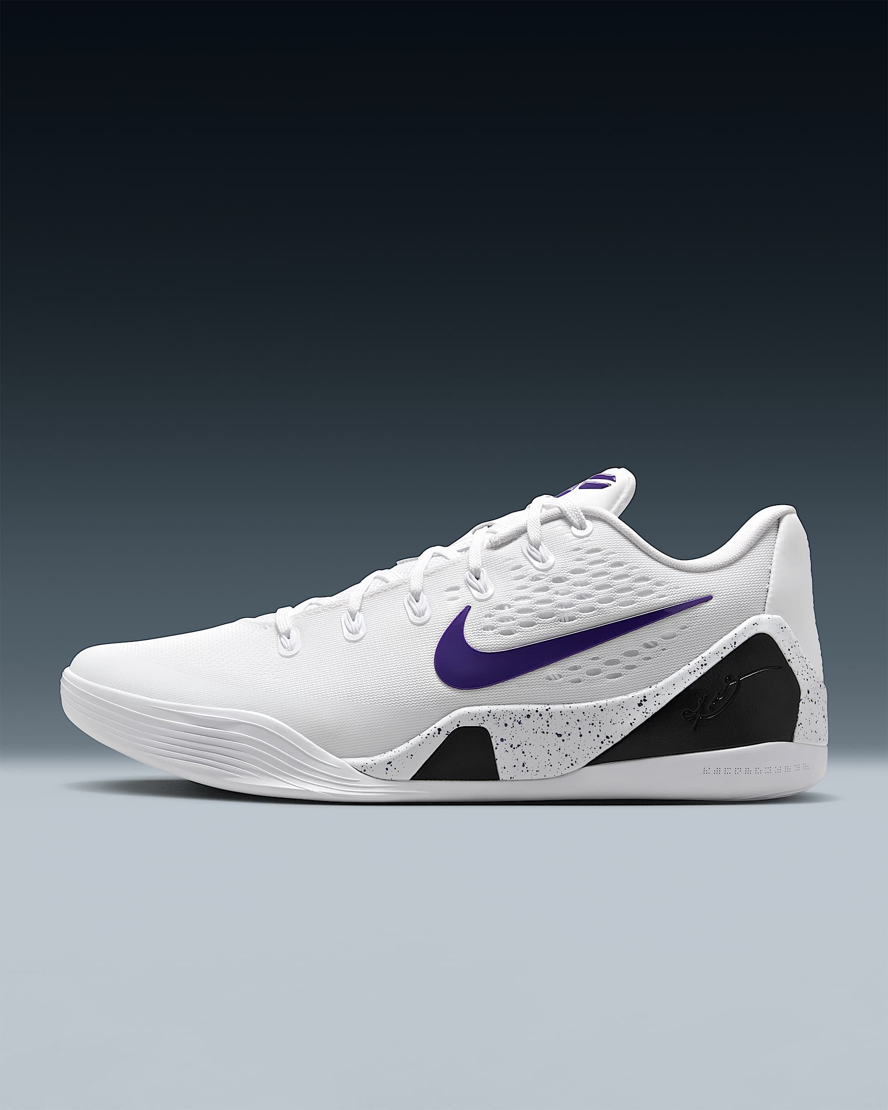 Kobe IX Elite Low EM Protro 科比男/女篮球鞋 - 白色/白色/庭紫