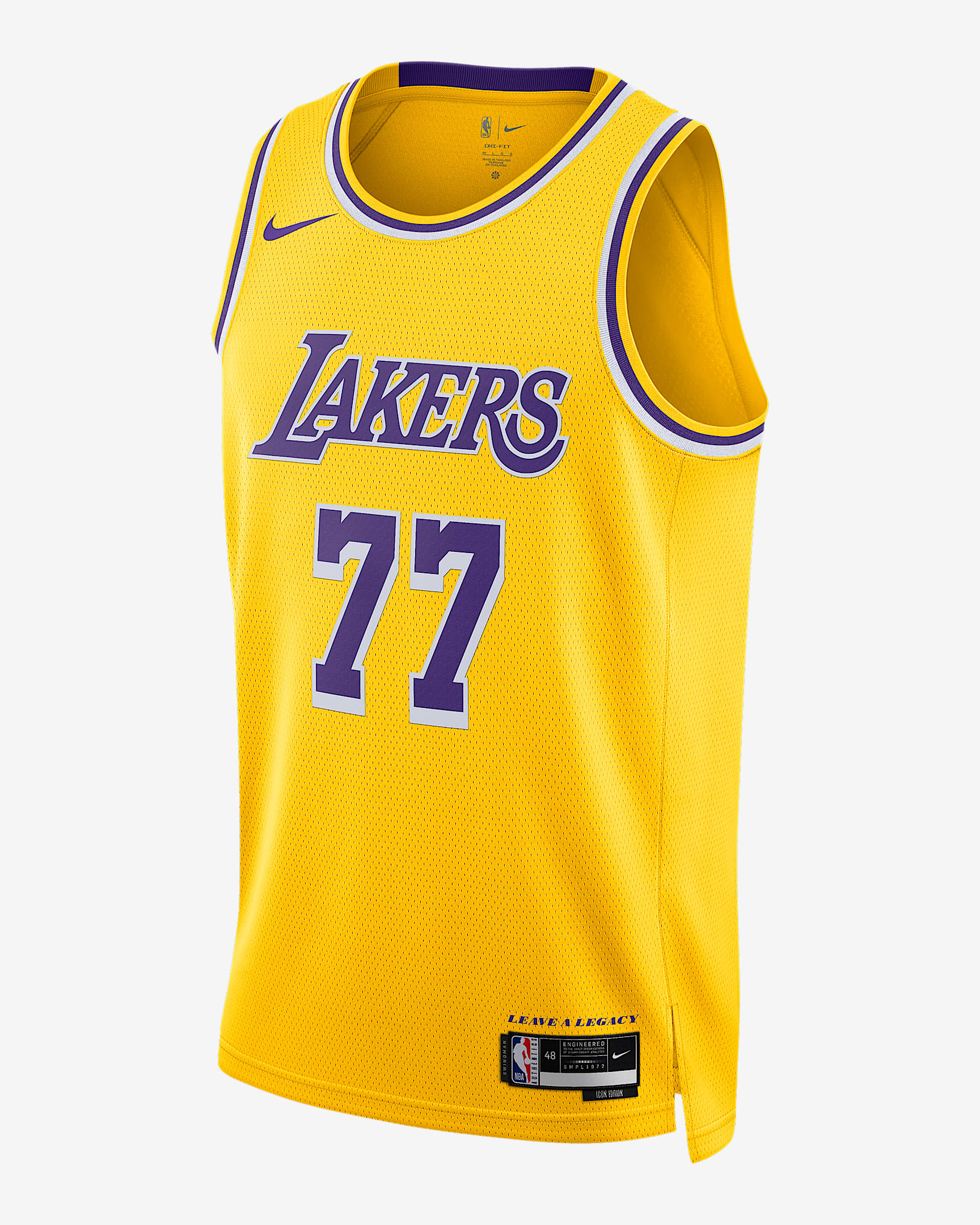 洛杉矶湖人队 Icon Edition Nike Dri-FIT NBA Swingman Jersey 男子透气速干球衣 - 阿马里洛黄